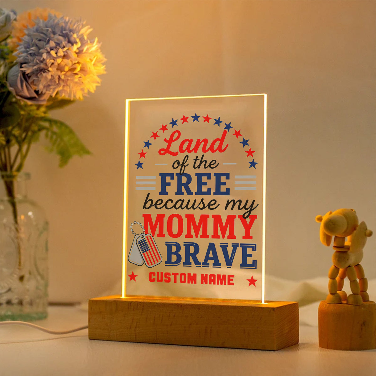 Brave Mommy's Love Personalized LED Night Light Main image