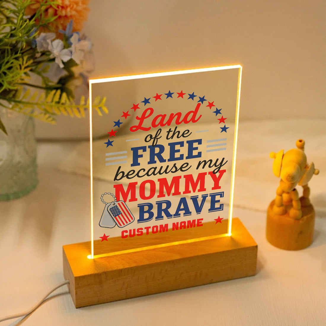 Brave Mommy's Love Personalized LED Night Light