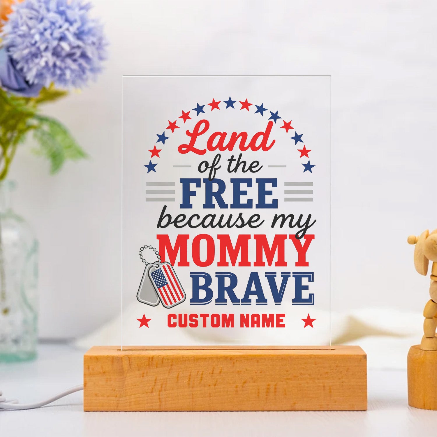 Brave Mommy's Love Personalized LED Night Light