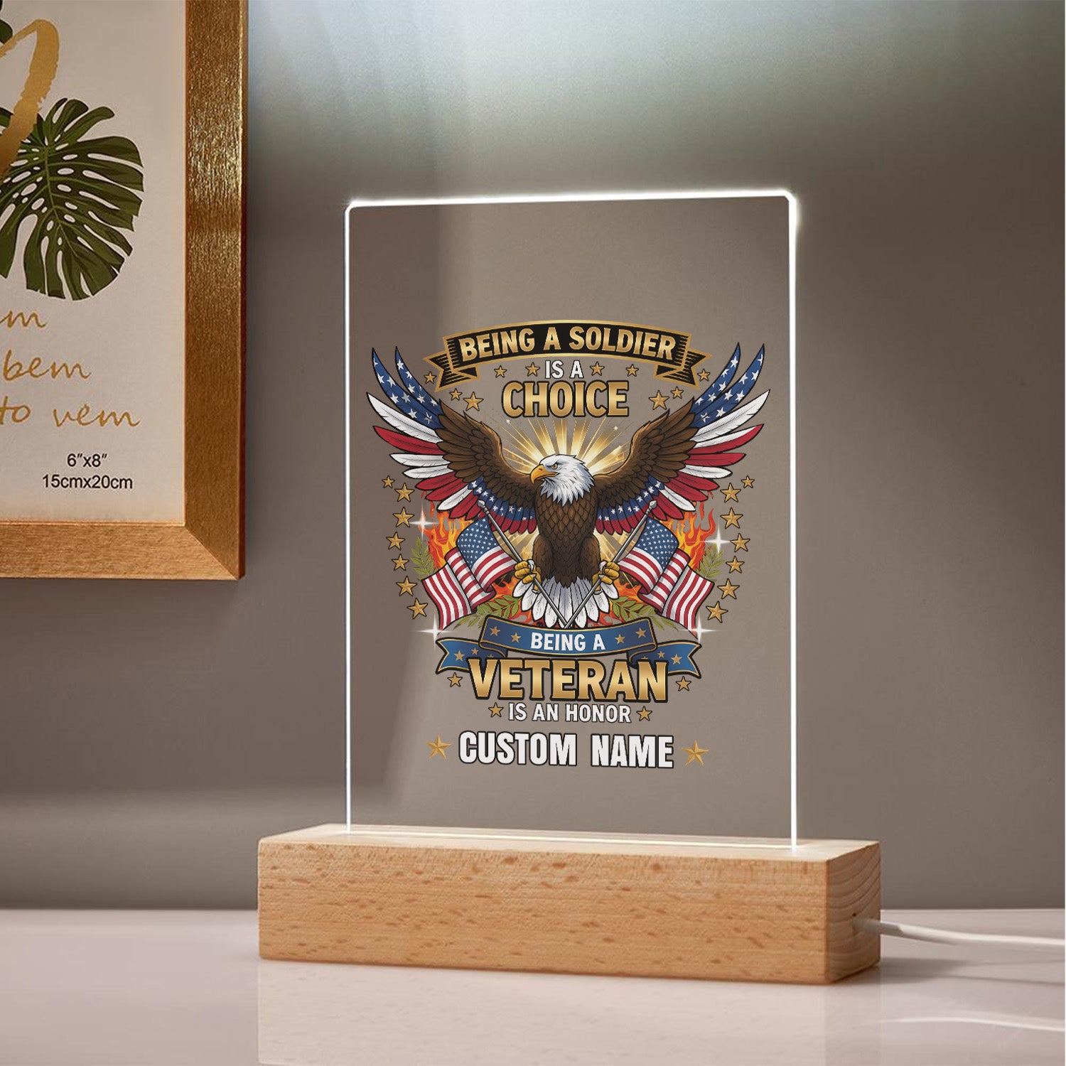 Veteran Pride Personalized Led Night Light