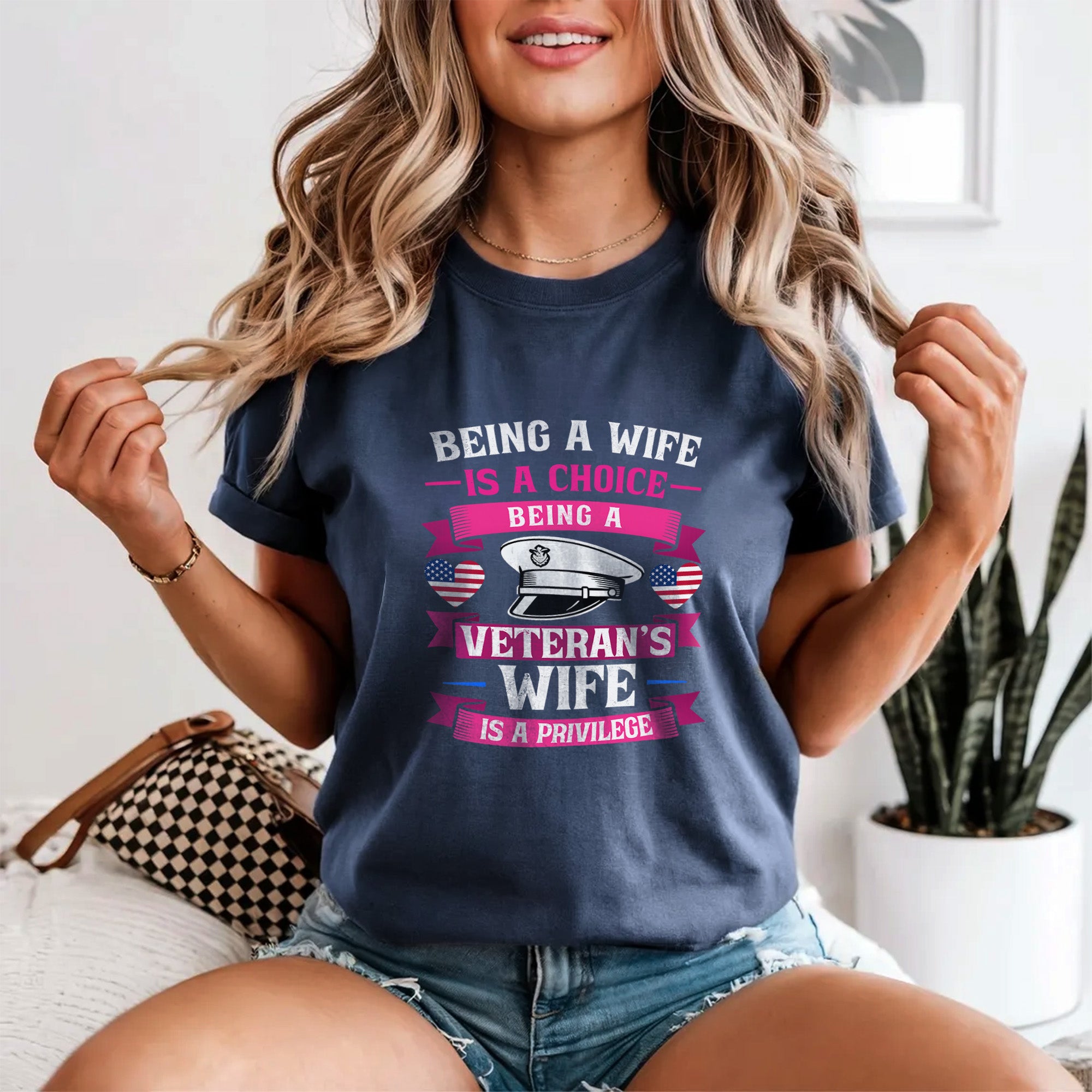 Proud Veteran’s Wife Comfort Colors T-Shirt