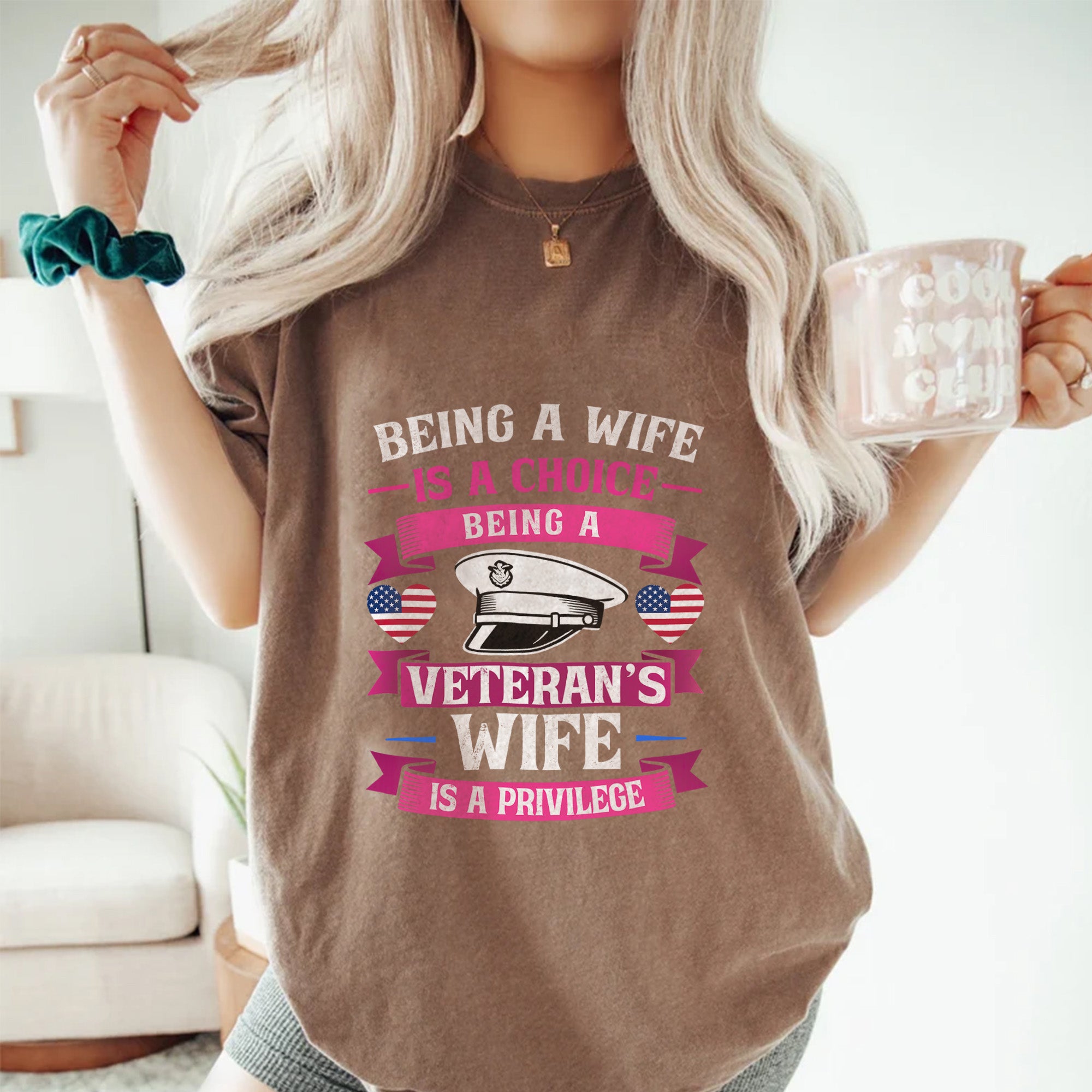 Proud Veteran’s Wife Comfort Colors T-Shirt