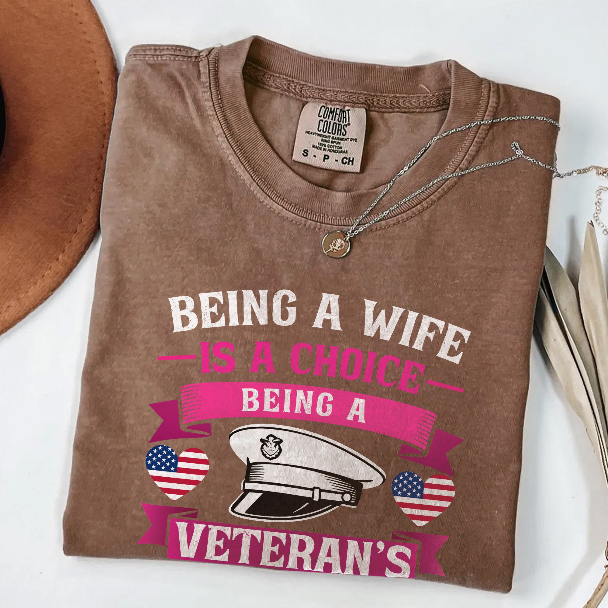 Proud Veteran’s Wife Comfort Colors T-Shirt
