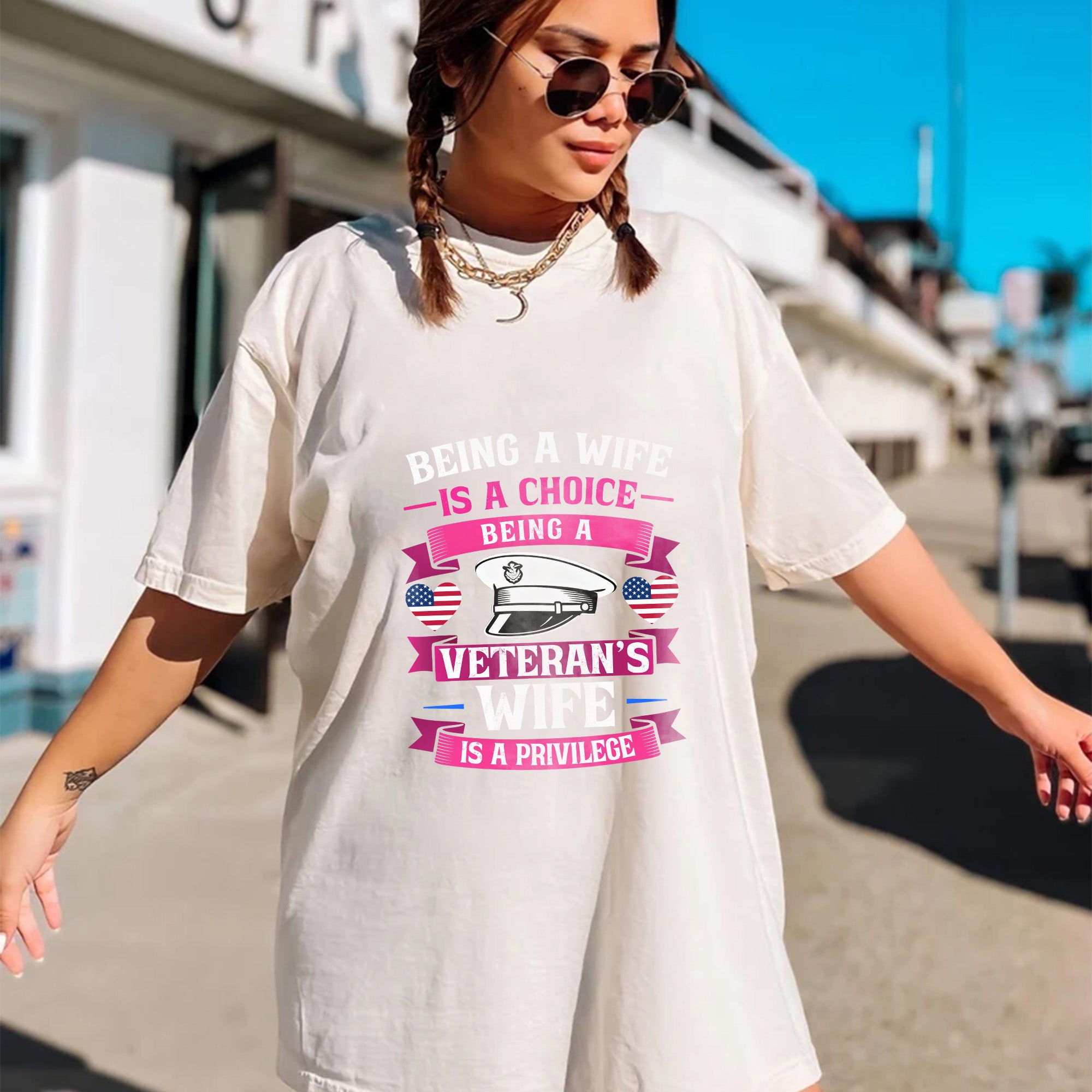 Proud Veteran’s Wife Comfort Colors T-Shirt