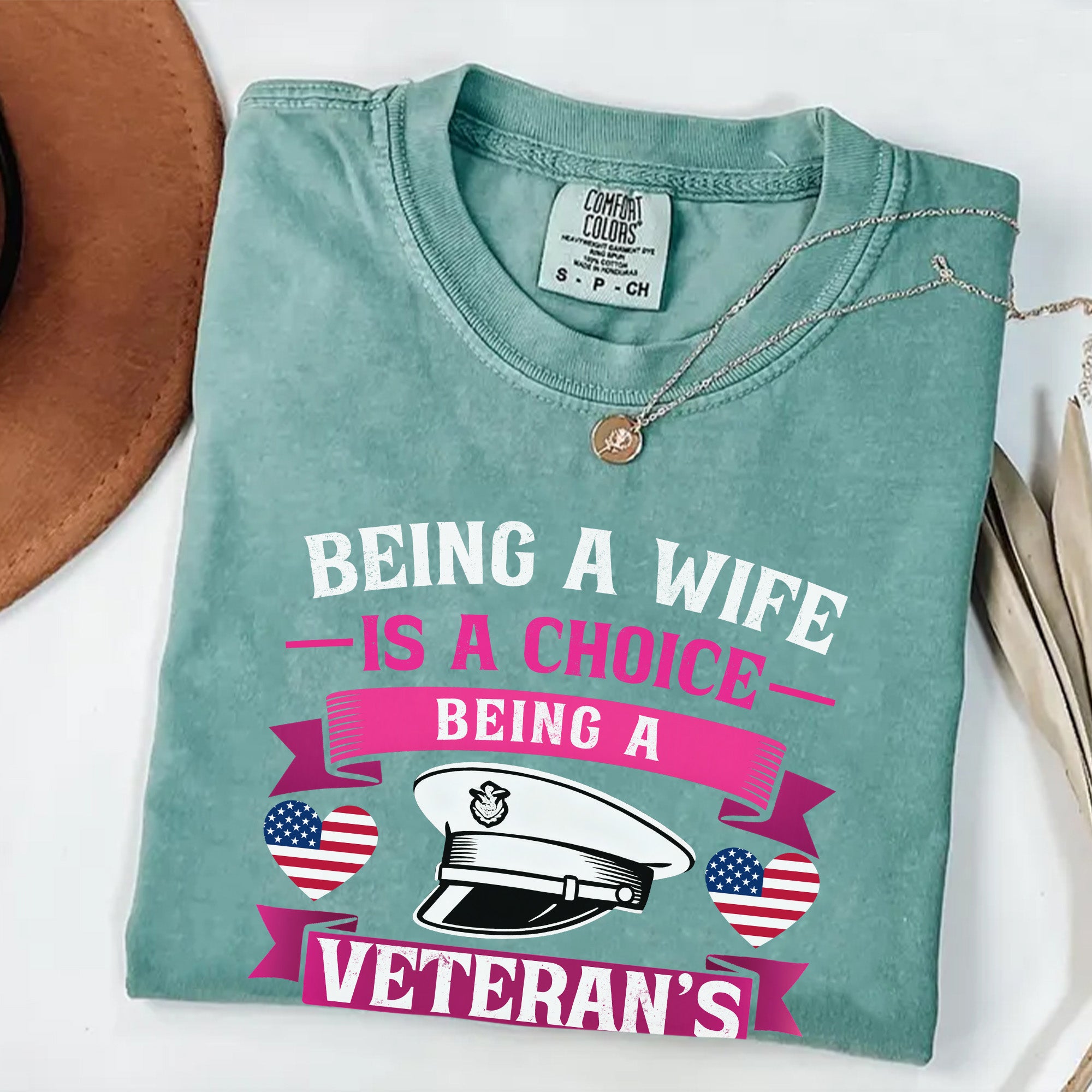 Proud Veteran’s Wife Comfort Colors T-Shirt