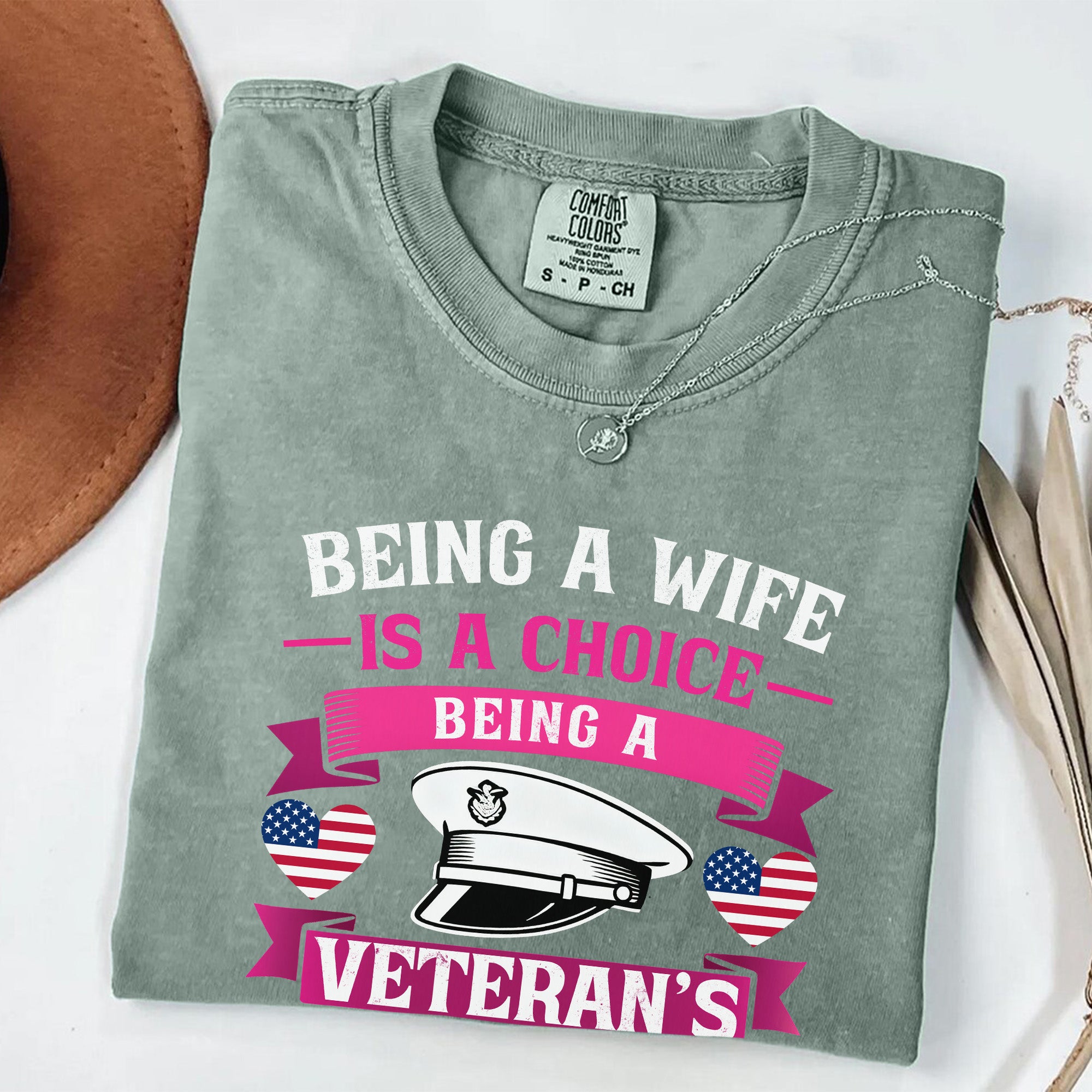Proud Veteran’s Wife Comfort Colors T-Shirt