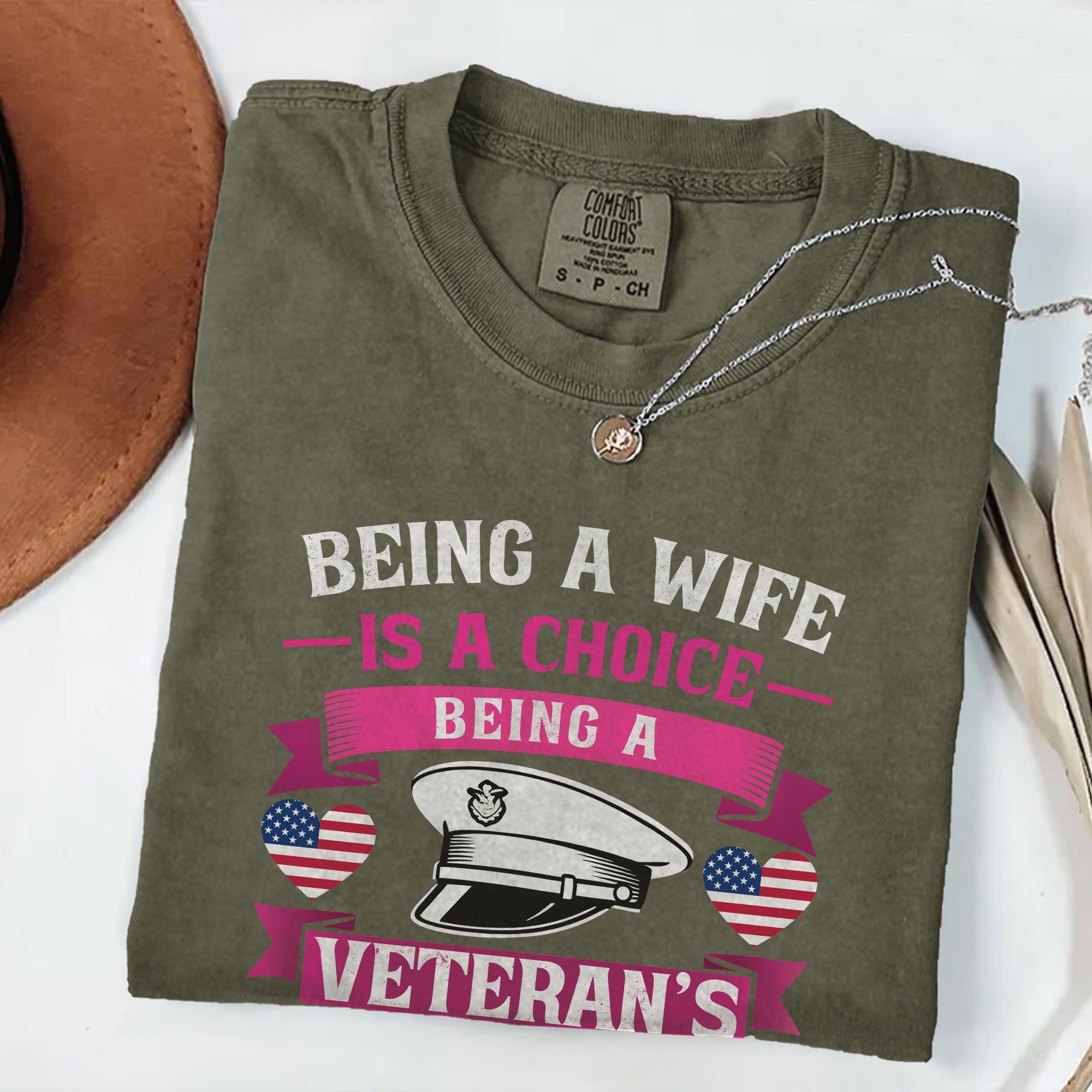 Proud Veteran’s Wife Comfort Colors T-Shirt
