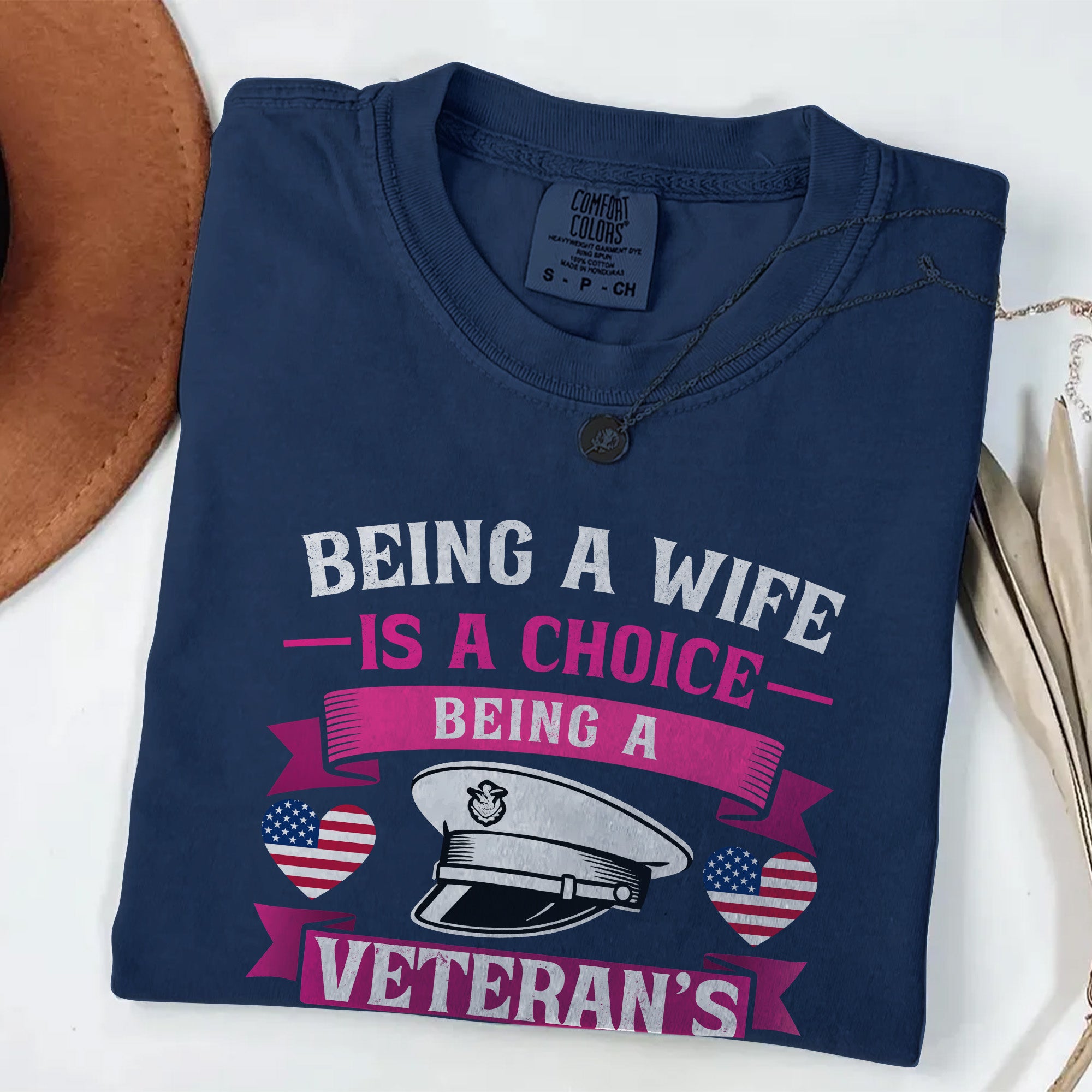 Proud Veteran’s Wife Comfort Colors T-Shirt
