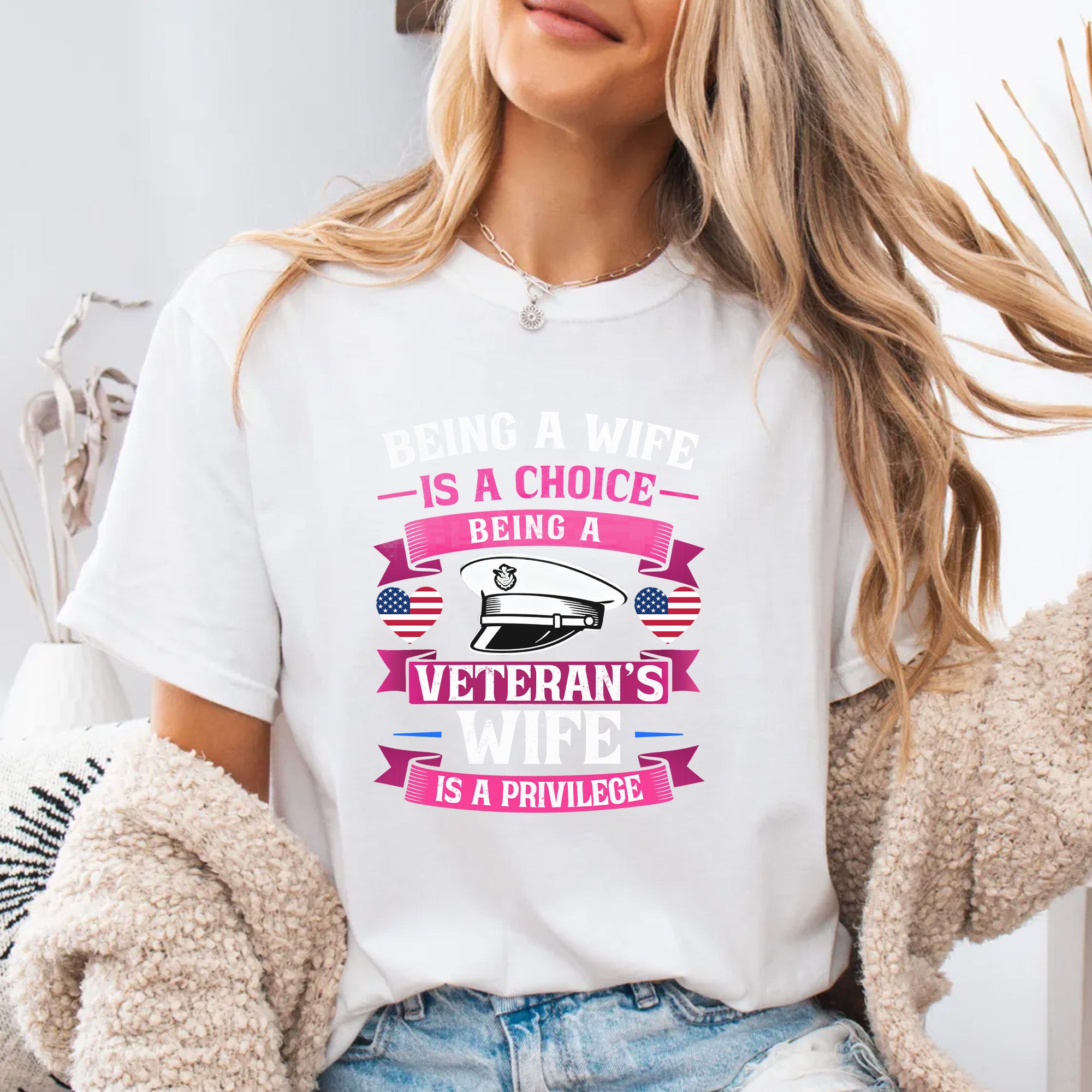 Proud Veteran’s Wife Comfort Colors T-Shirt