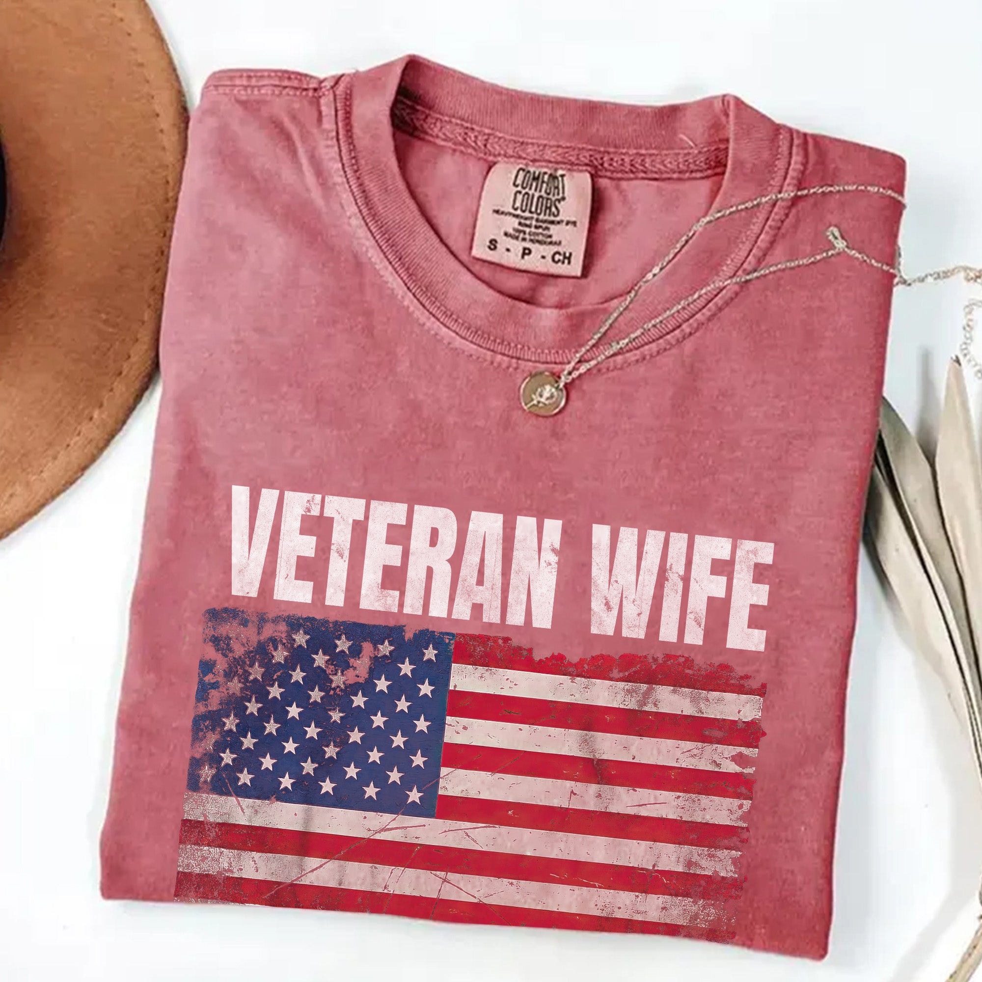 Married My Hero Veteran Wife Comfort Colors T-Shirt