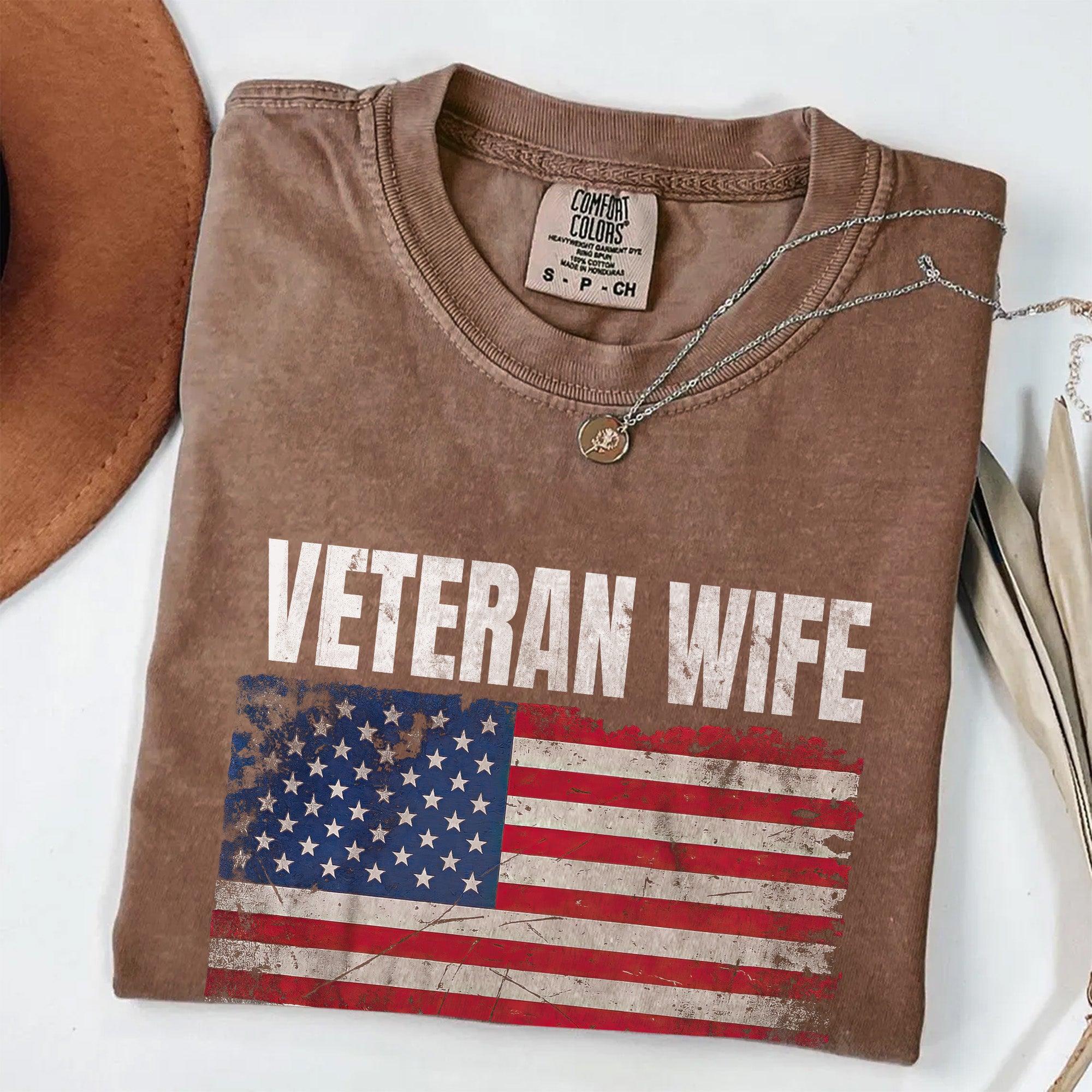 Married My Hero Veteran Wife Comfort Colors T-Shirt