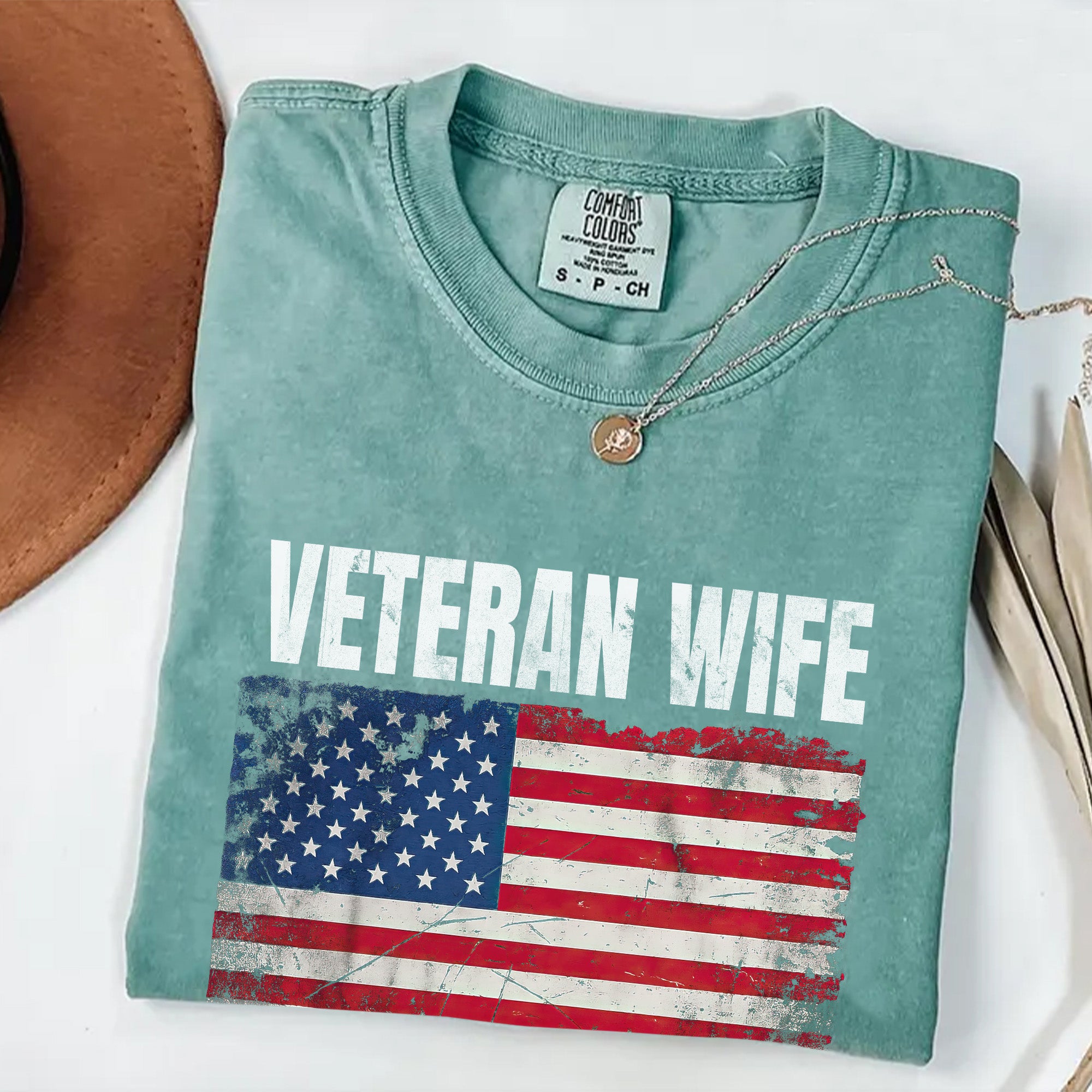 Married My Hero Veteran Wife Comfort Colors T-Shirt