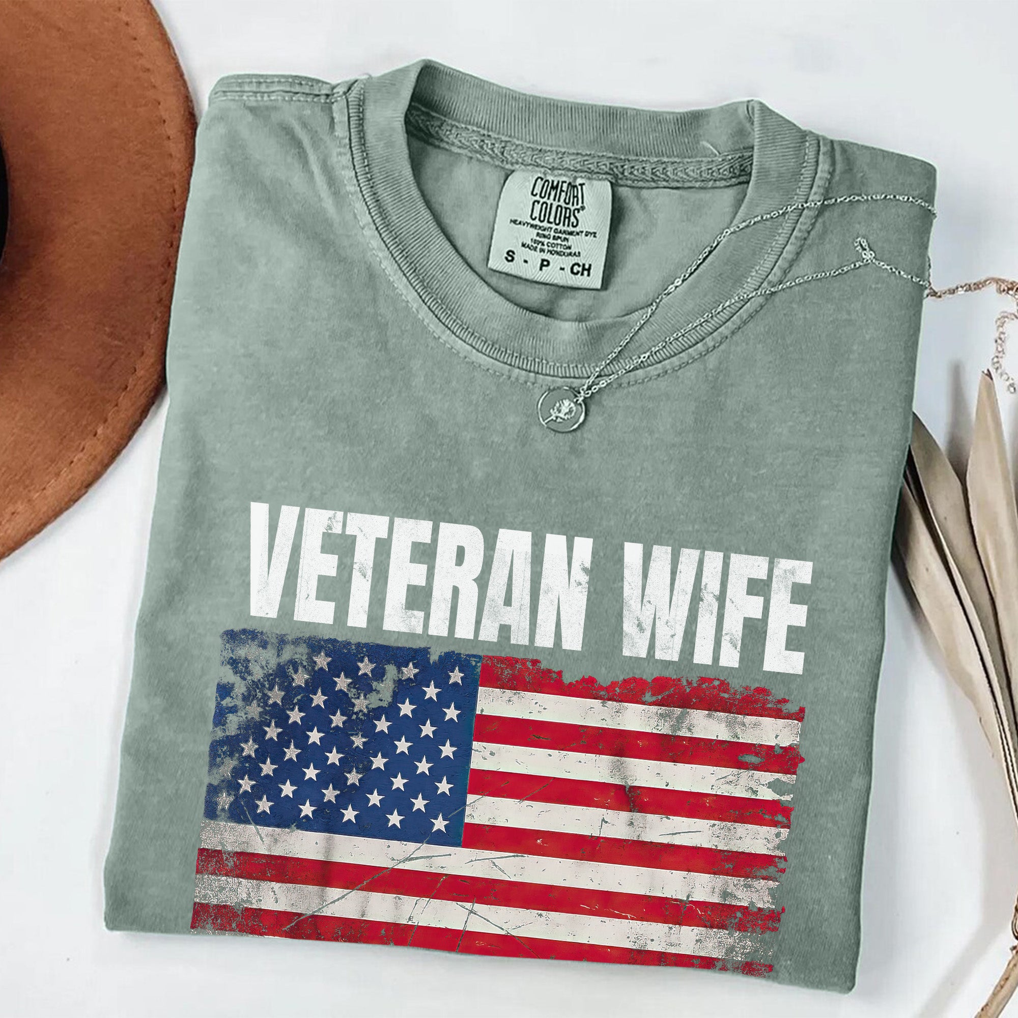 Married My Hero Veteran Wife Comfort Colors T-Shirt