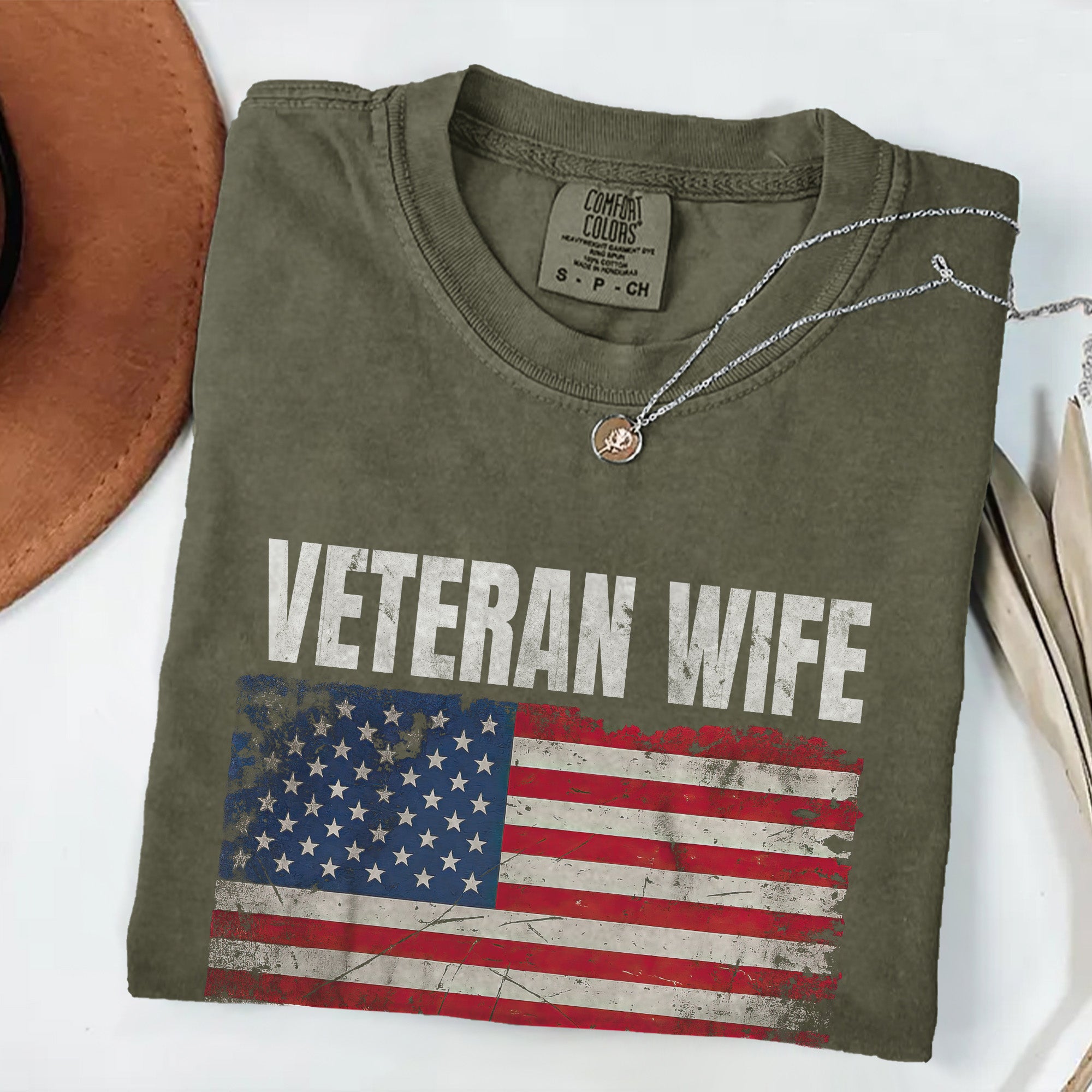Married My Hero Veteran Wife Comfort Colors T-Shirt