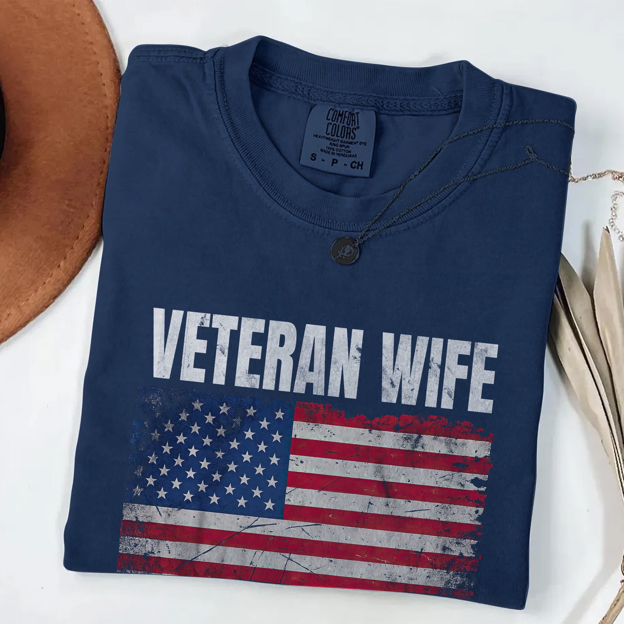 Married My Hero Veteran Wife Comfort Colors T-Shirt