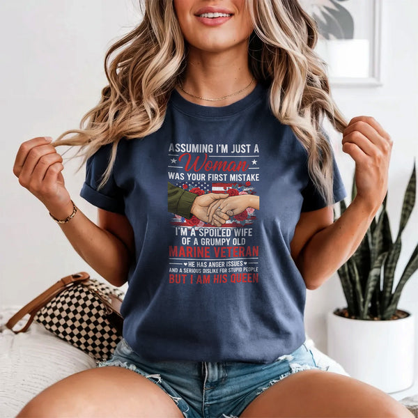 Marine Veteran’s Wife Comfort Colors T-Shirt