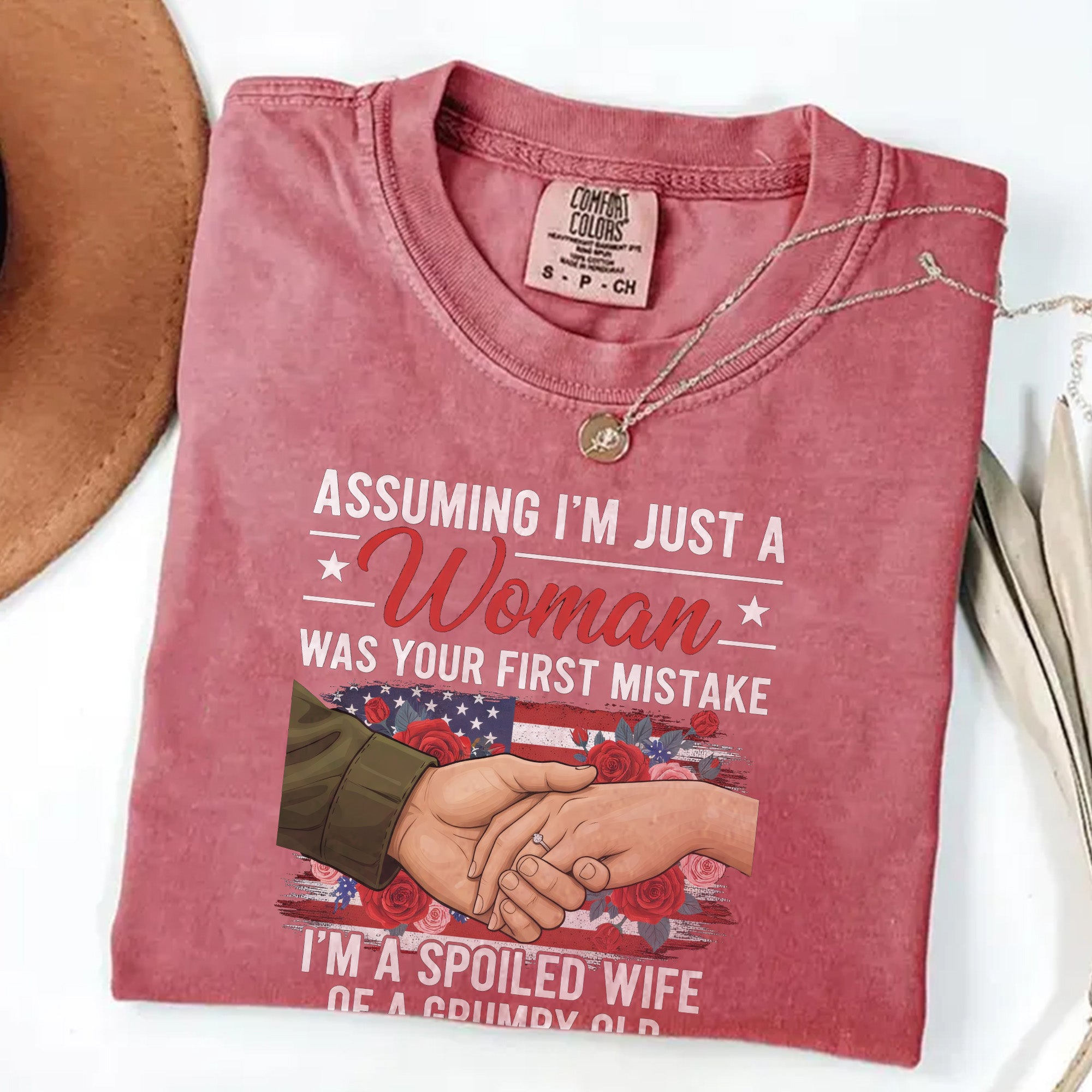 Marine Veteran’s Wife Comfort Colors T-Shirt