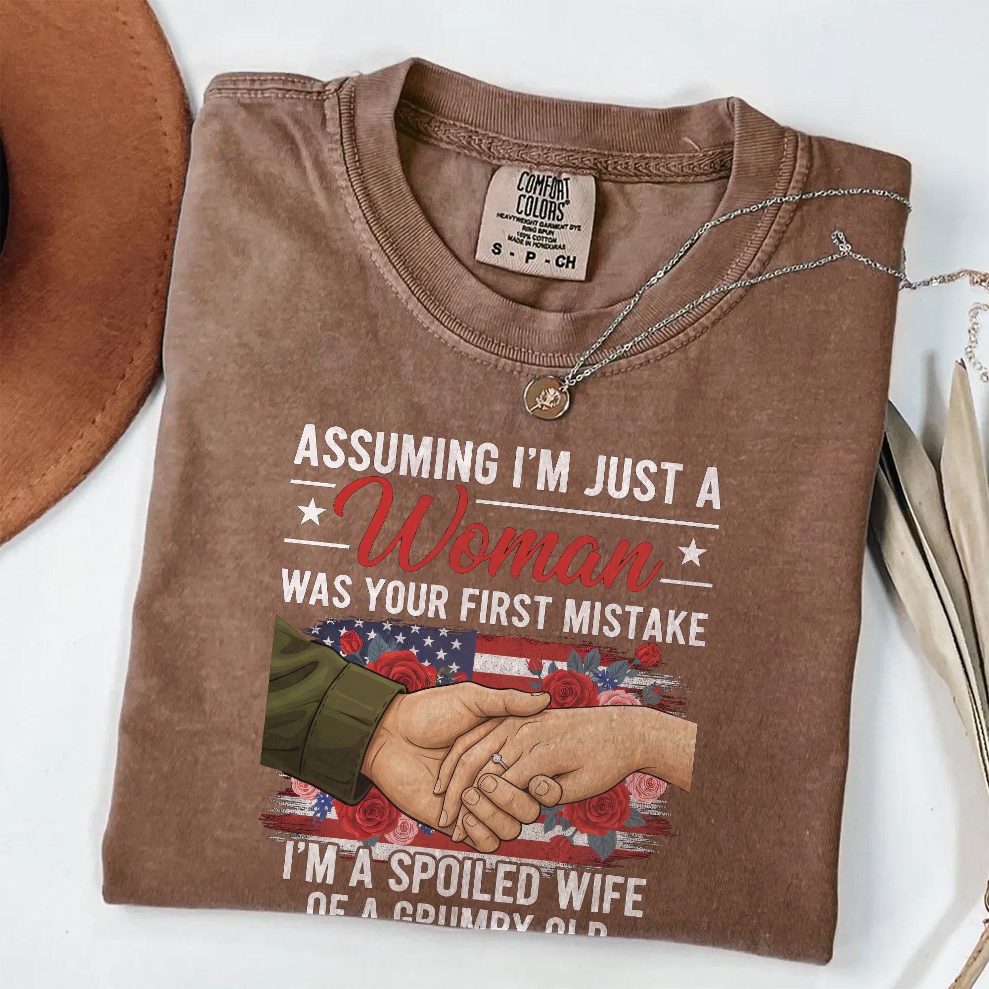 Marine Veteran’s Wife Comfort Colors T-Shirt