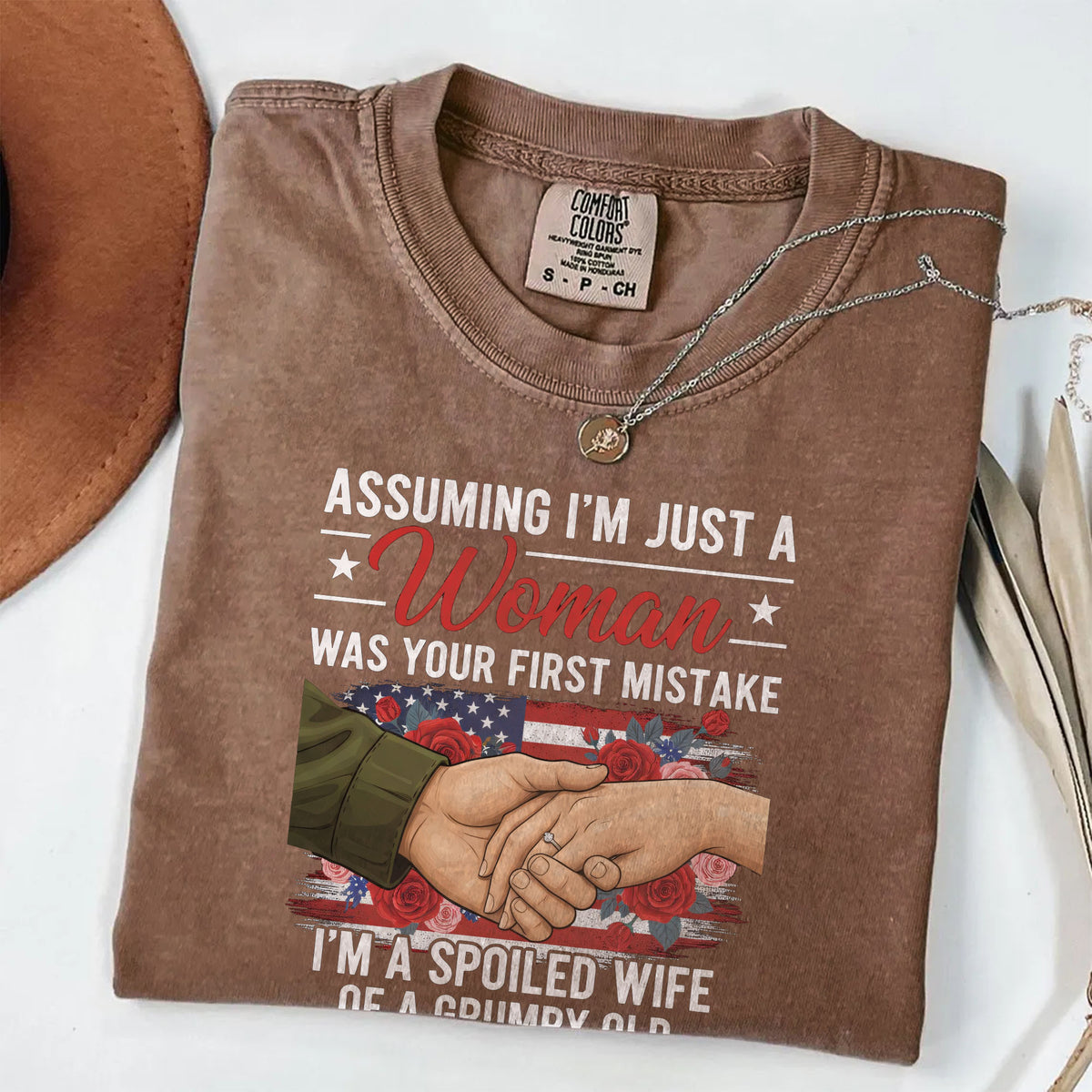 Marine Veteran’s Wife Comfort Colors T-Shirt