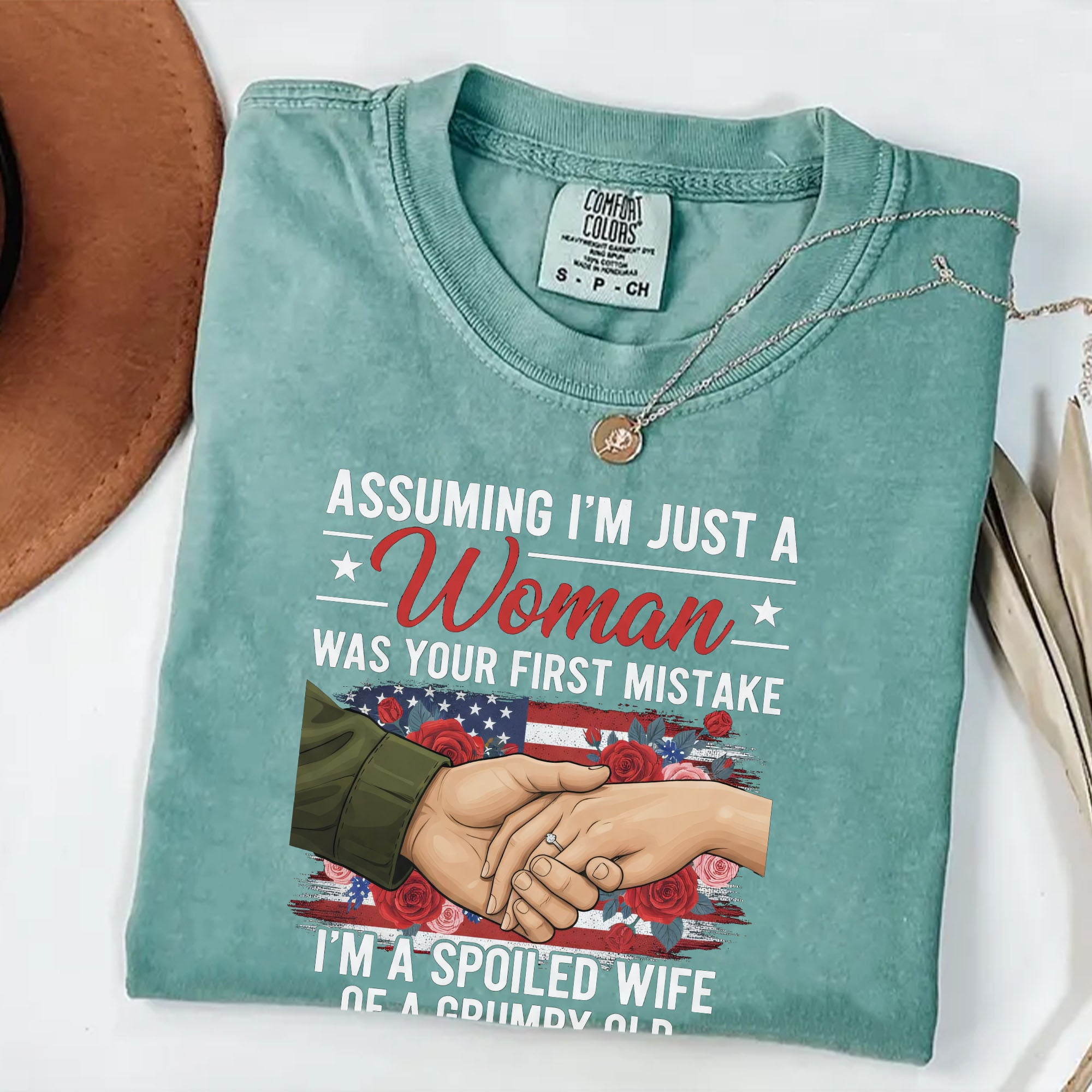 Marine Veteran’s Wife Comfort Colors T-Shirt