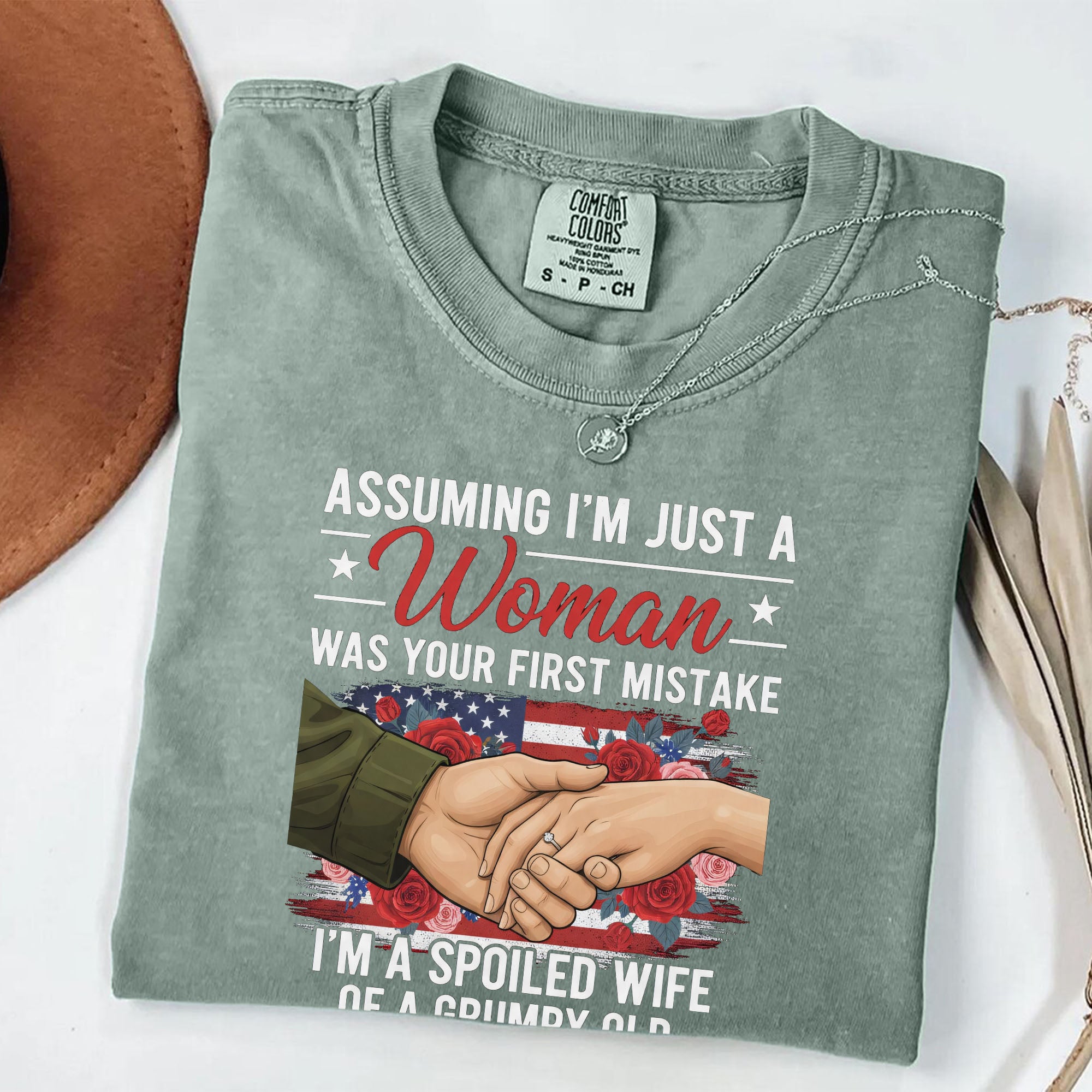 Marine Veteran’s Wife Comfort Colors T-Shirt