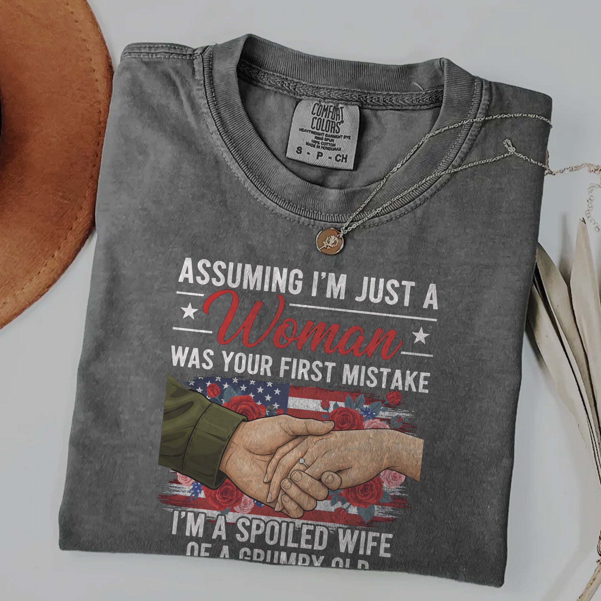 Marine Veteran’s Wife Comfort Colors T-Shirt