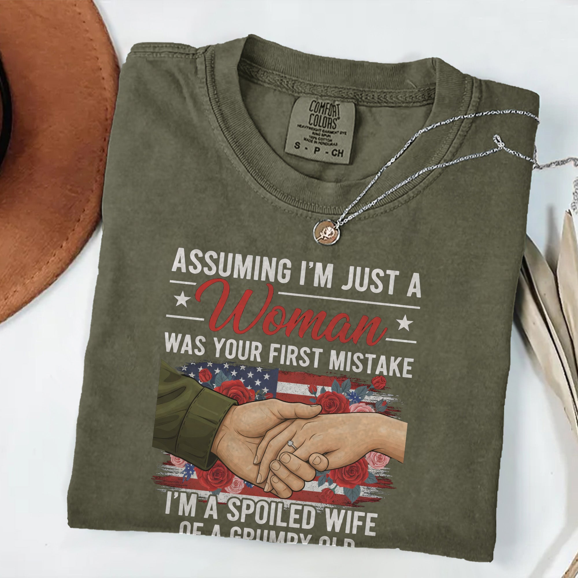 Marine Veteran’s Wife Comfort Colors T-Shirt