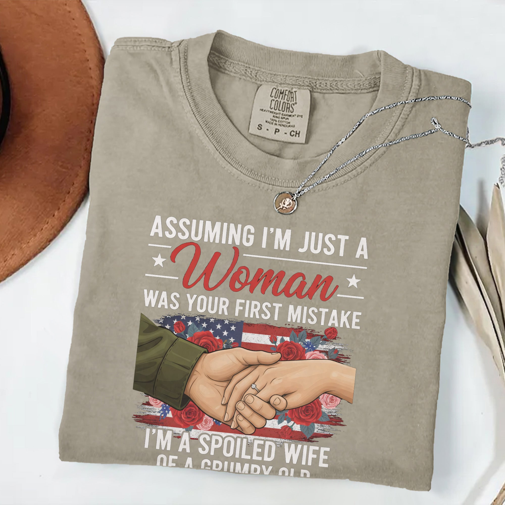 Marine Veteran’s Wife Comfort Colors T-Shirt