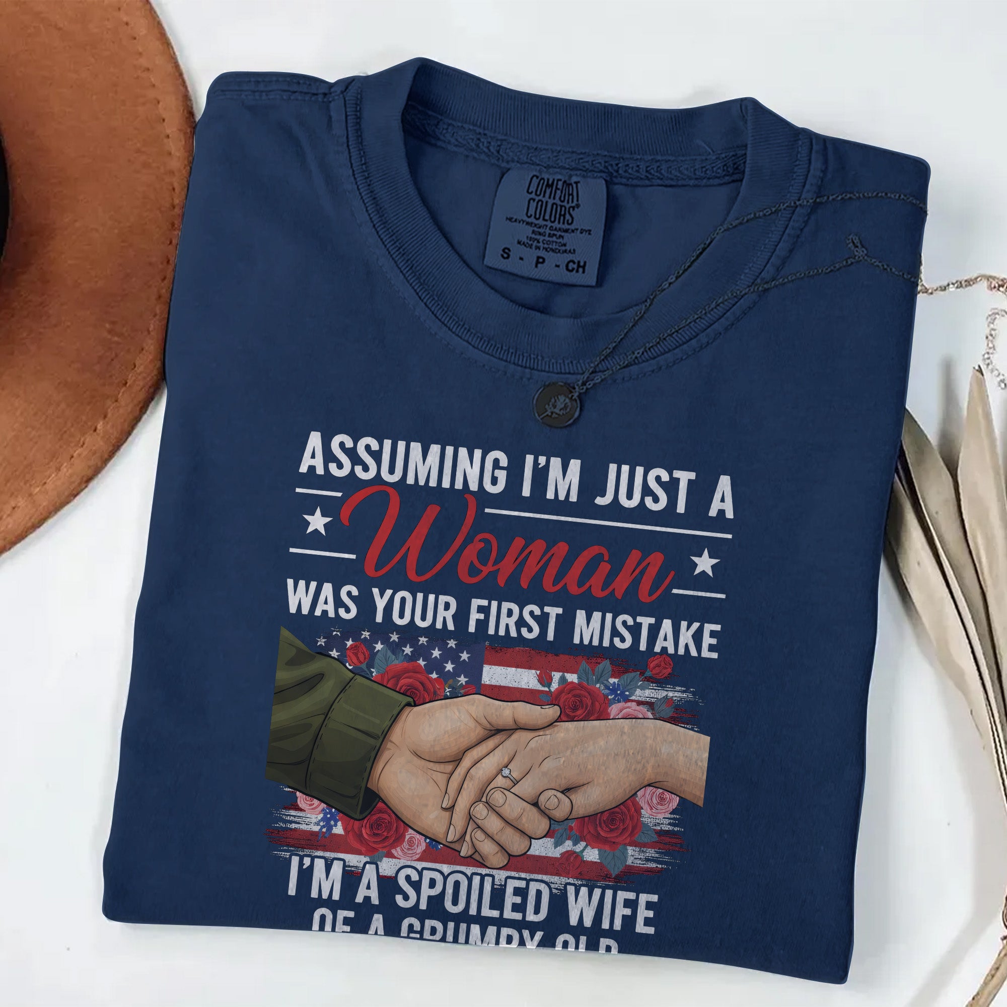 Marine Veteran’s Wife Comfort Colors T-Shirt
