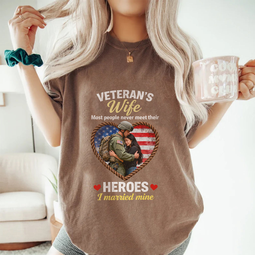 My Hero Veteran’s Wife Personalized Comfort Colors T-Shirt