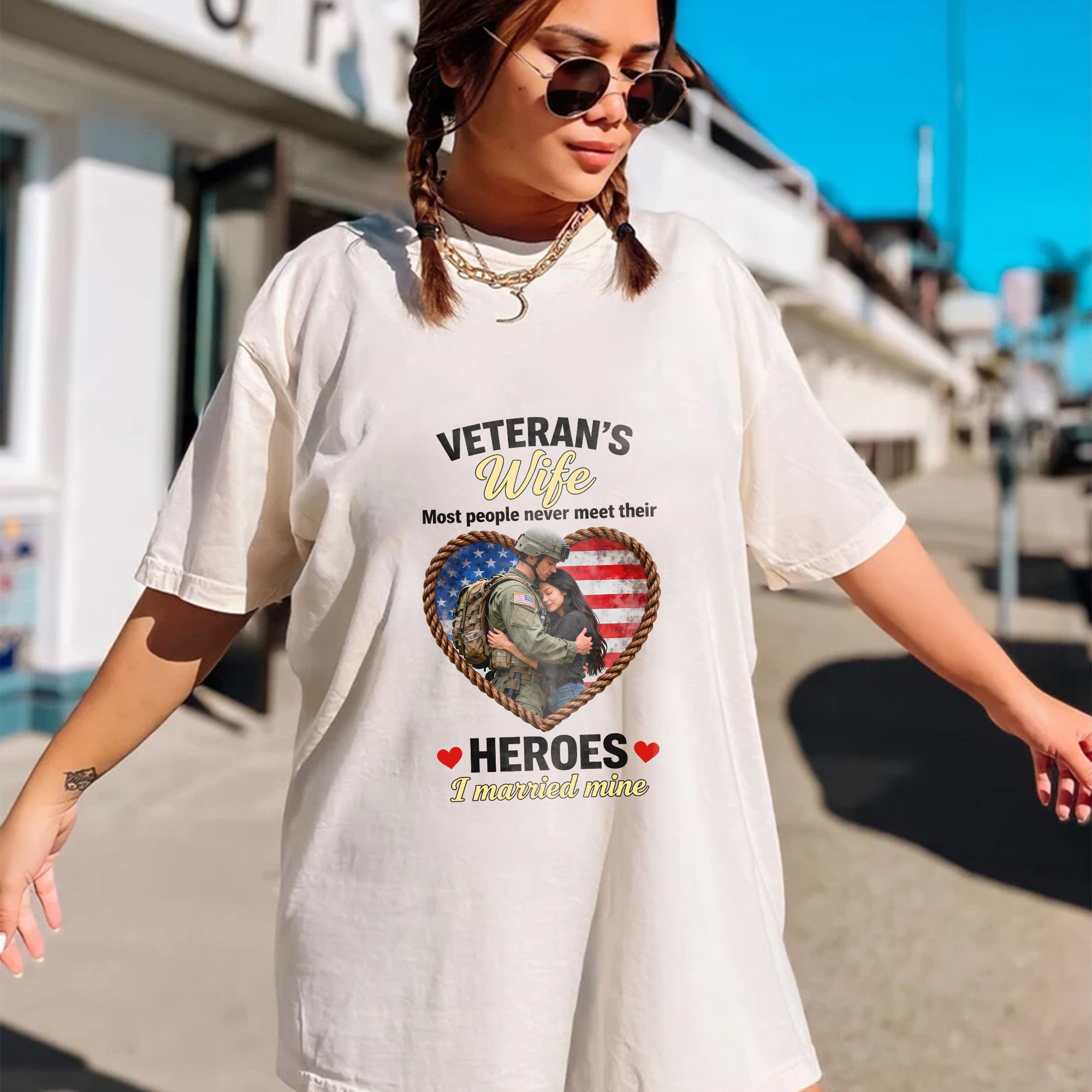 My Hero Veteran’s Wife Personalized Comfort Colors T-Shirt