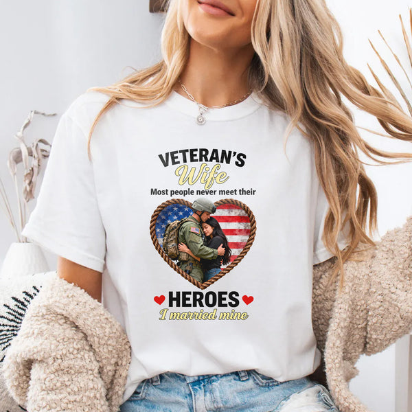 My Hero Veteran’s Wife Personalized Comfort Colors T-Shirt
