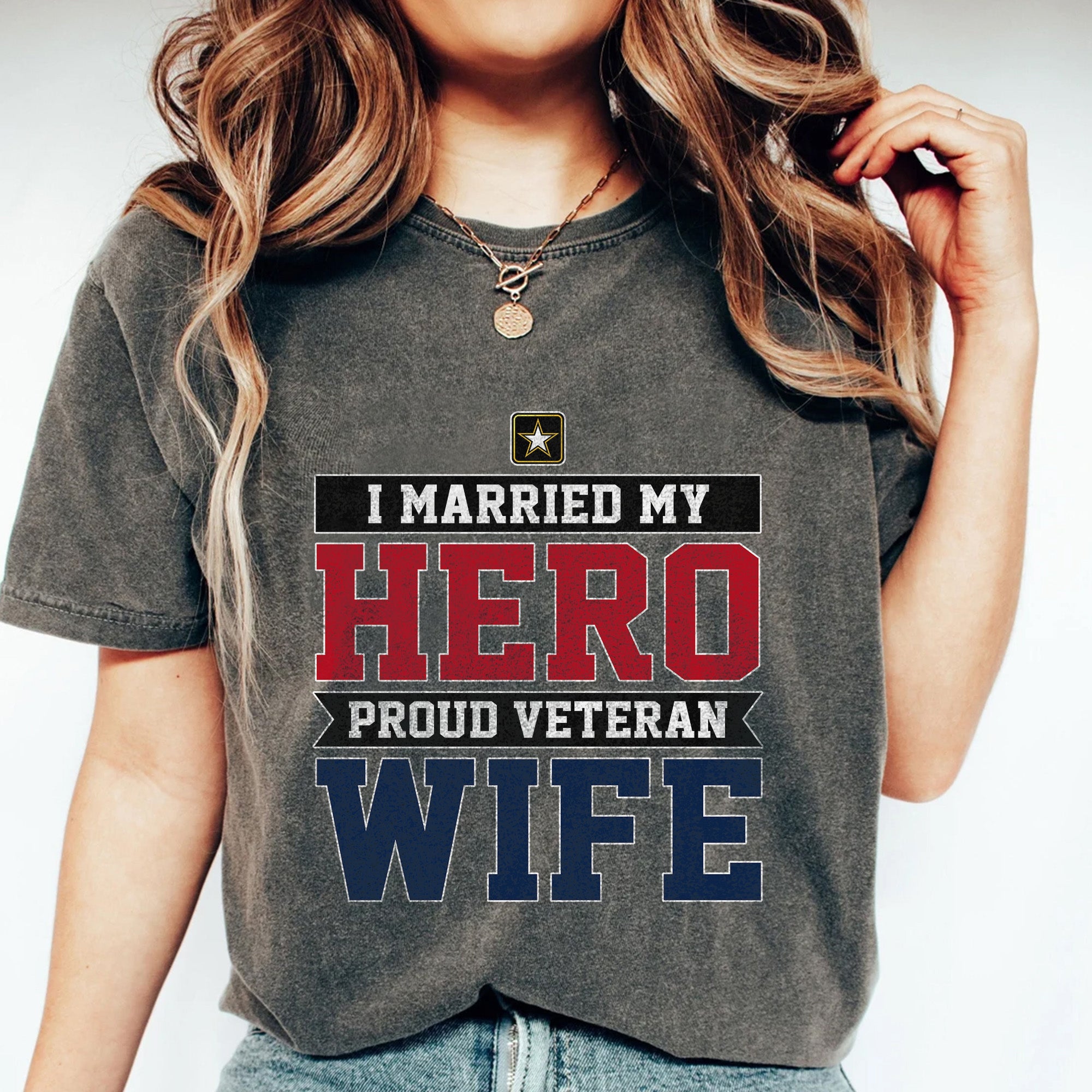 I Married My Hero Proud Comfort Colors T-Shirt