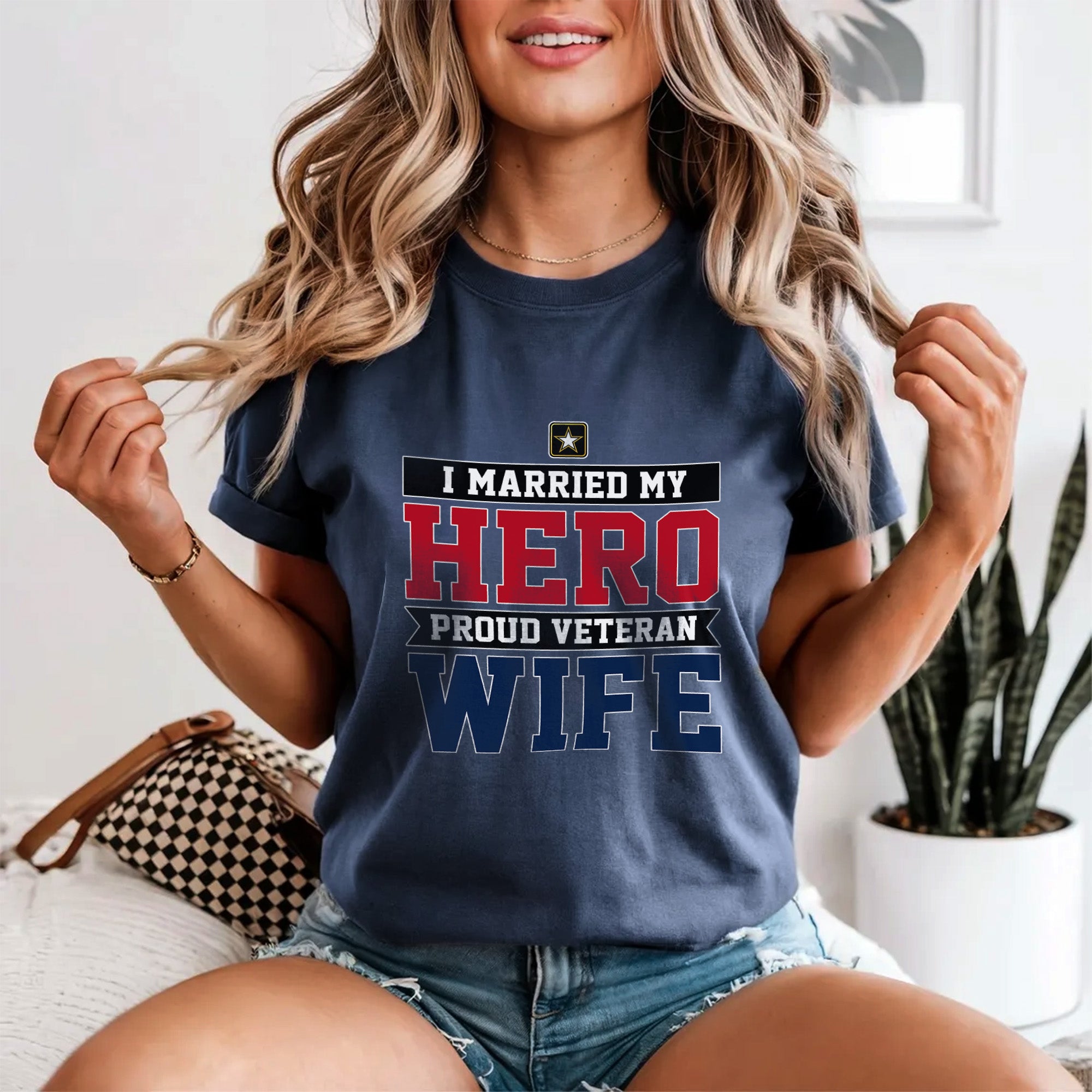 I Married My Hero Proud Comfort Colors T-Shirt