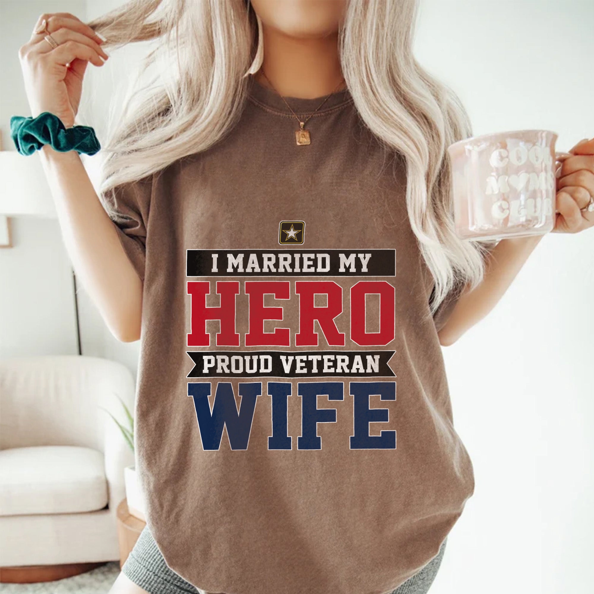 I Married My Hero Proud Comfort Colors T-Shirt