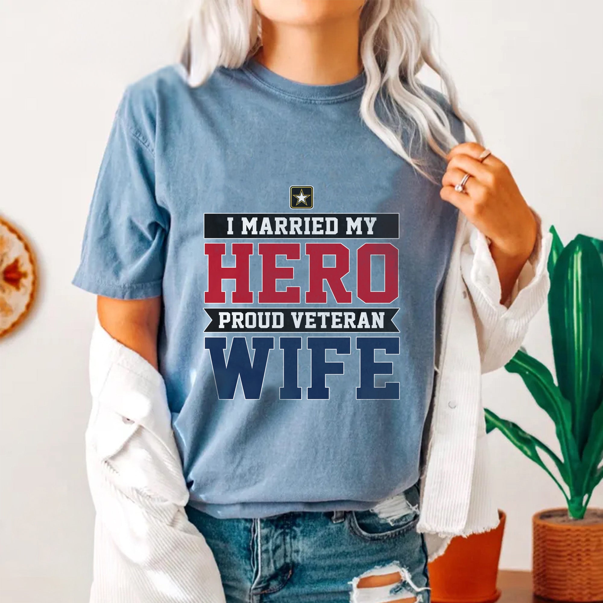 I Married My Hero Proud Comfort Colors T-Shirt