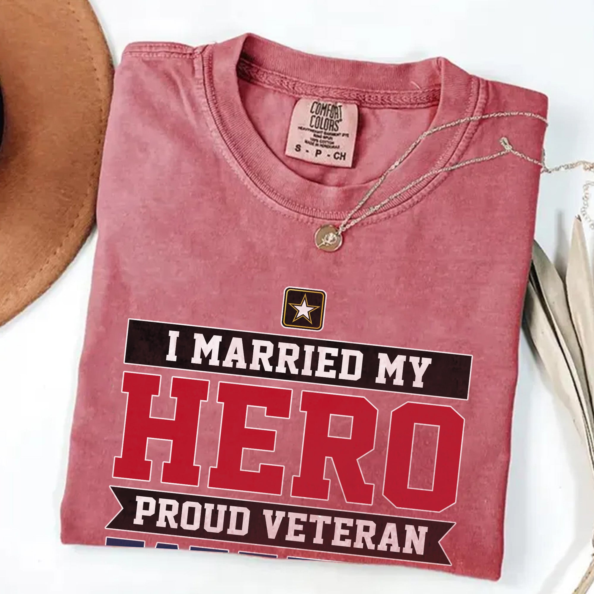 I Married My Hero Proud Comfort Colors T-Shirt