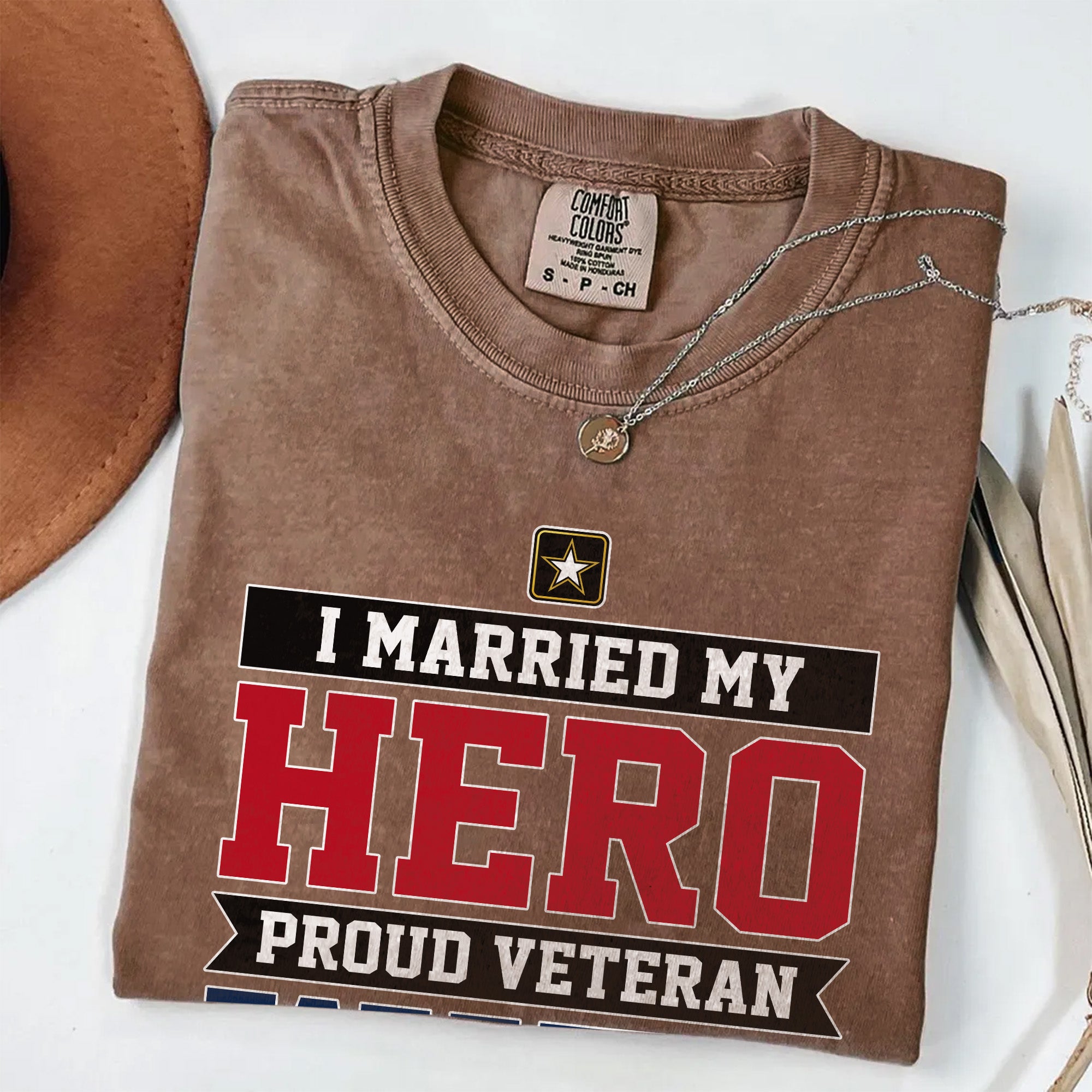I Married My Hero Proud Comfort Colors T-Shirt
