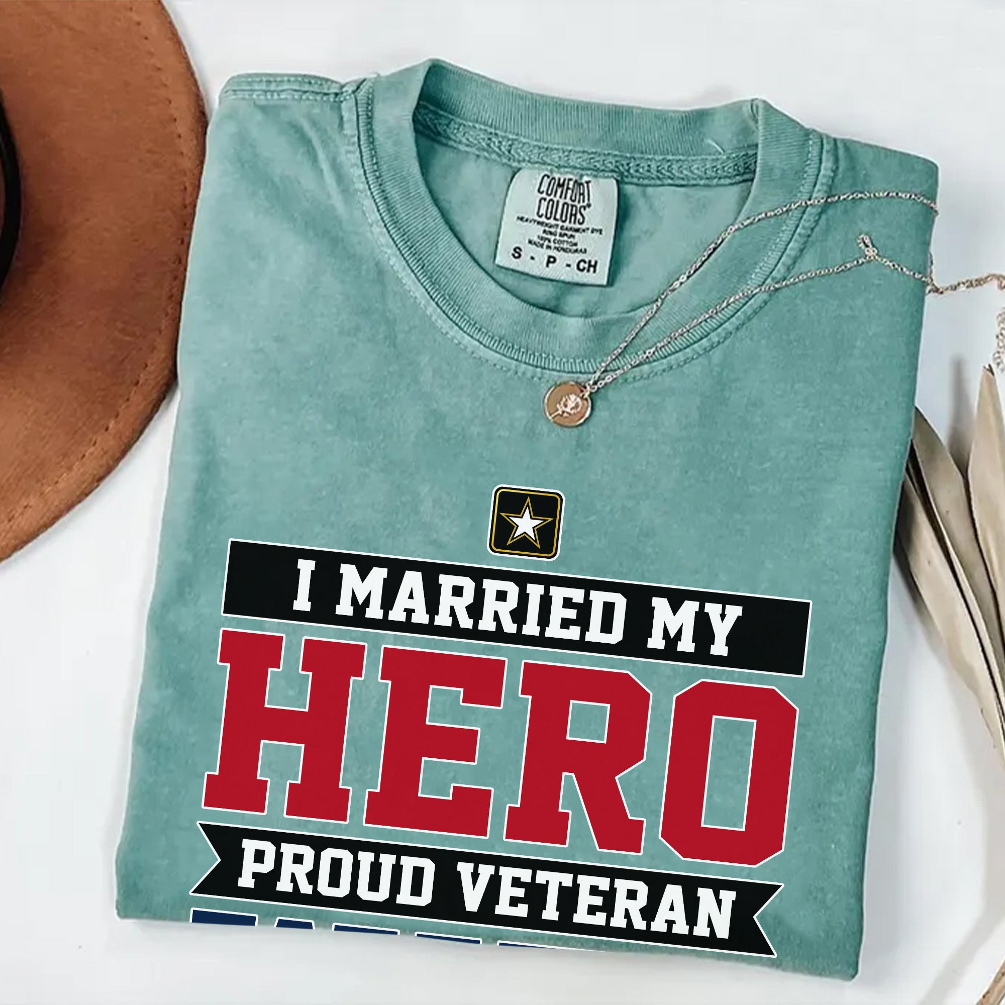 I Married My Hero Proud Comfort Colors T-Shirt