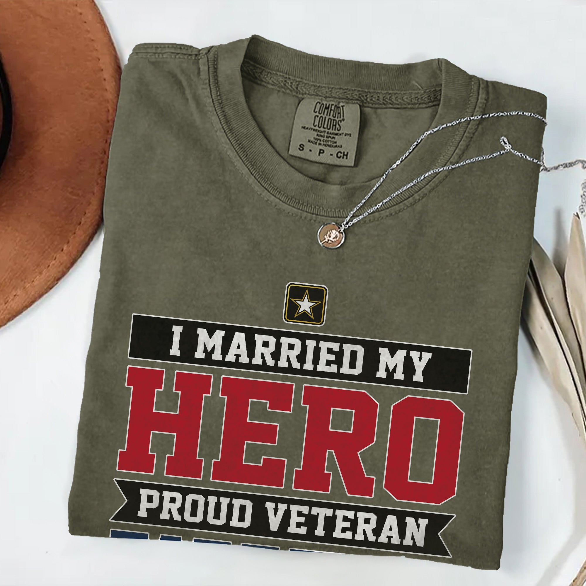 I Married My Hero Proud Comfort Colors T-Shirt