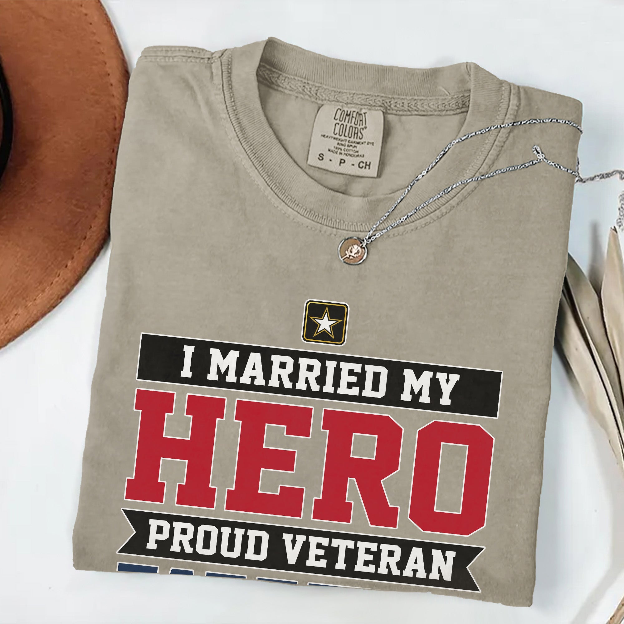 I Married My Hero Proud Comfort Colors T-Shirt