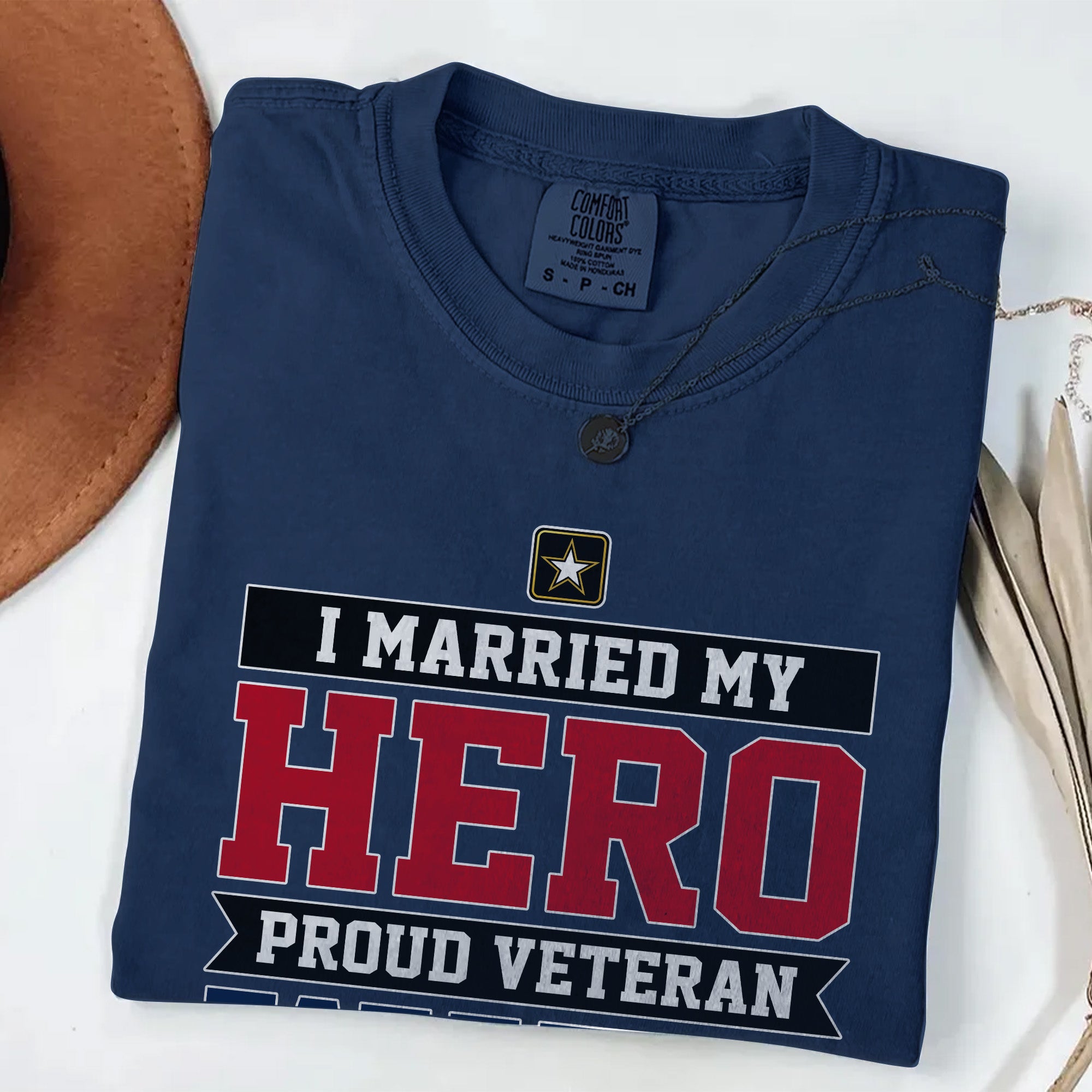 I Married My Hero Proud Comfort Colors T-Shirt