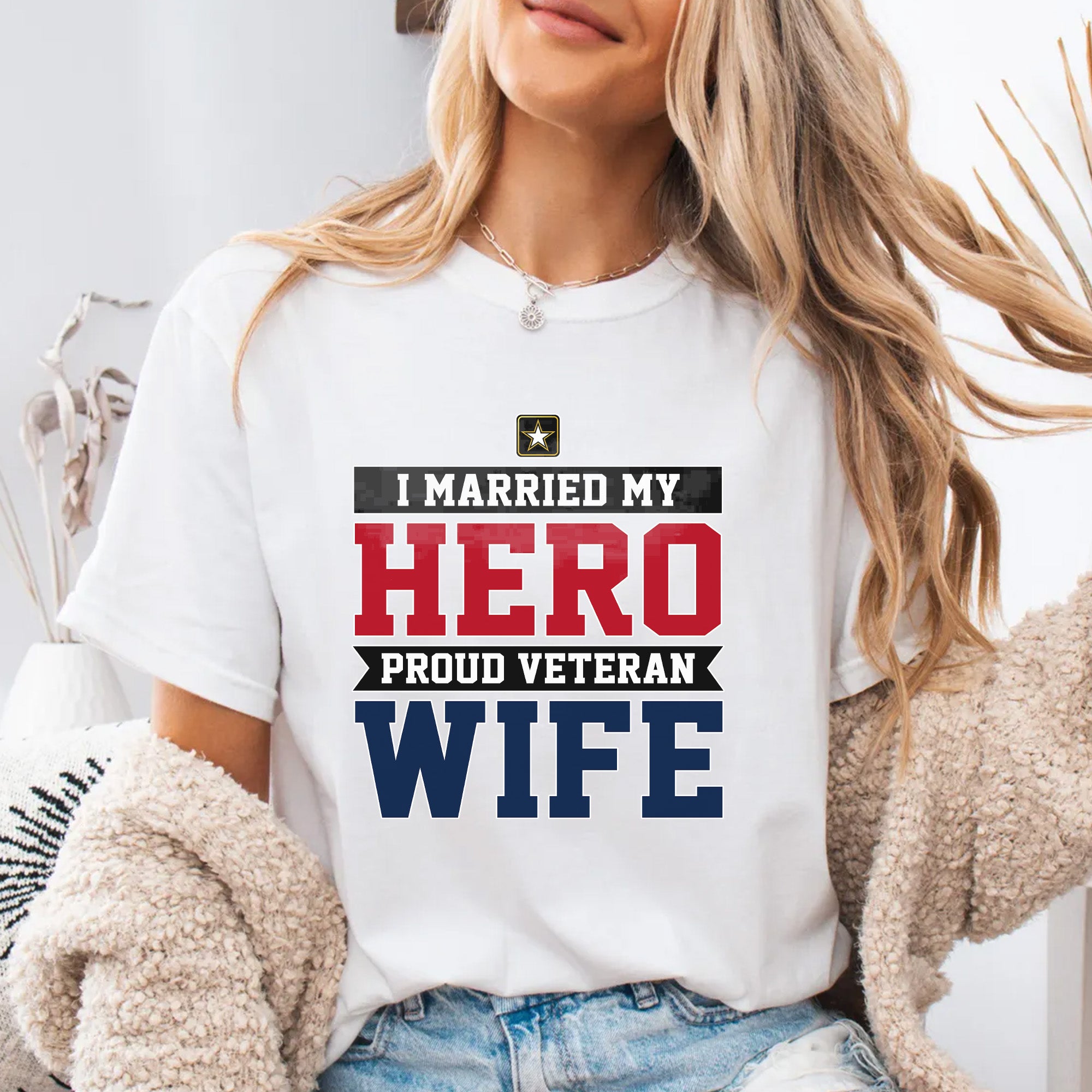 I Married My Hero Proud Comfort Colors T-Shirt