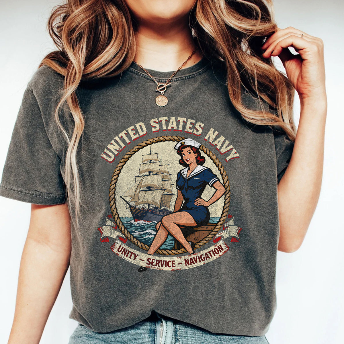 United States Navy Pride Comfort Colors T-Shirt Main image