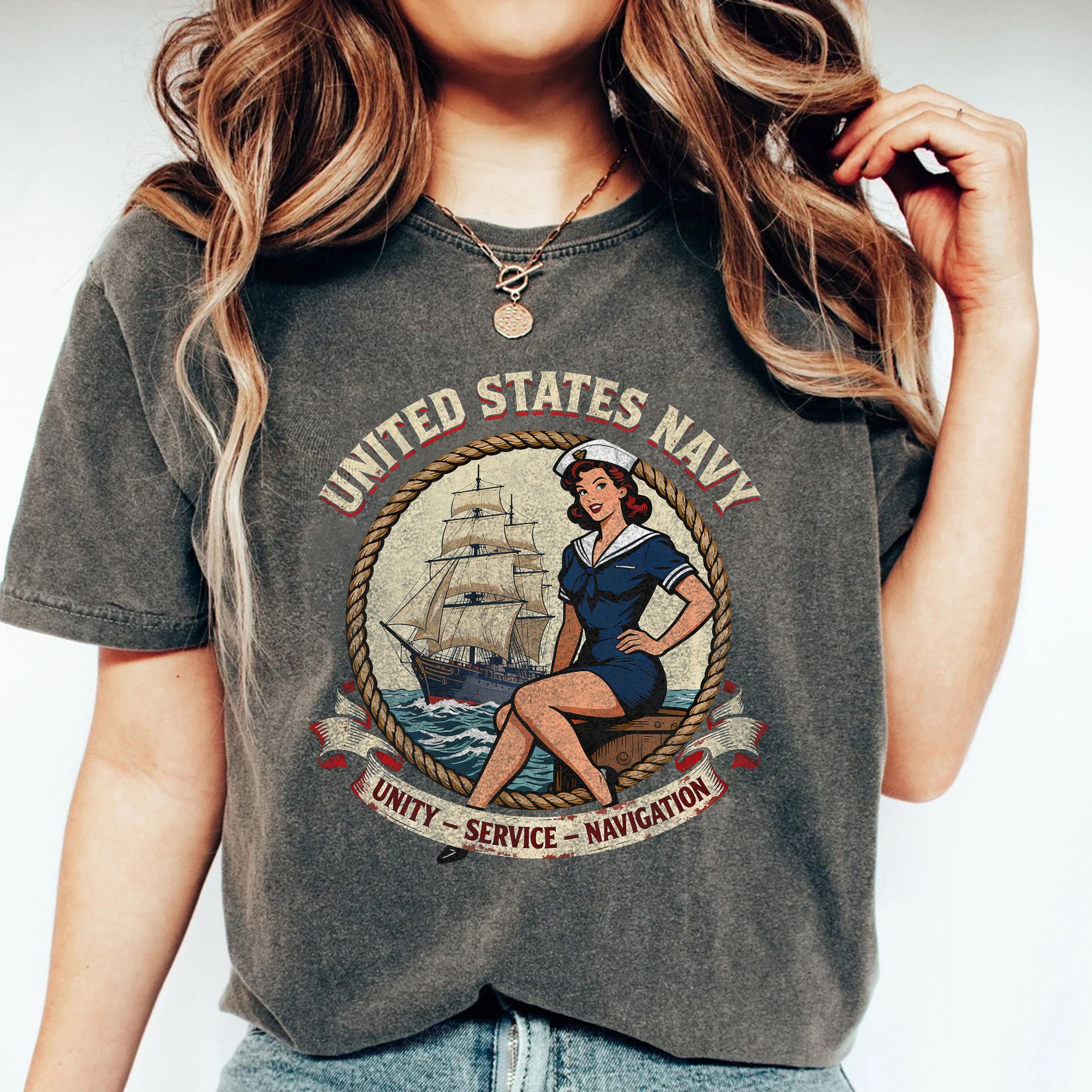 United States Navy Pride Comfort Colors T-Shirt