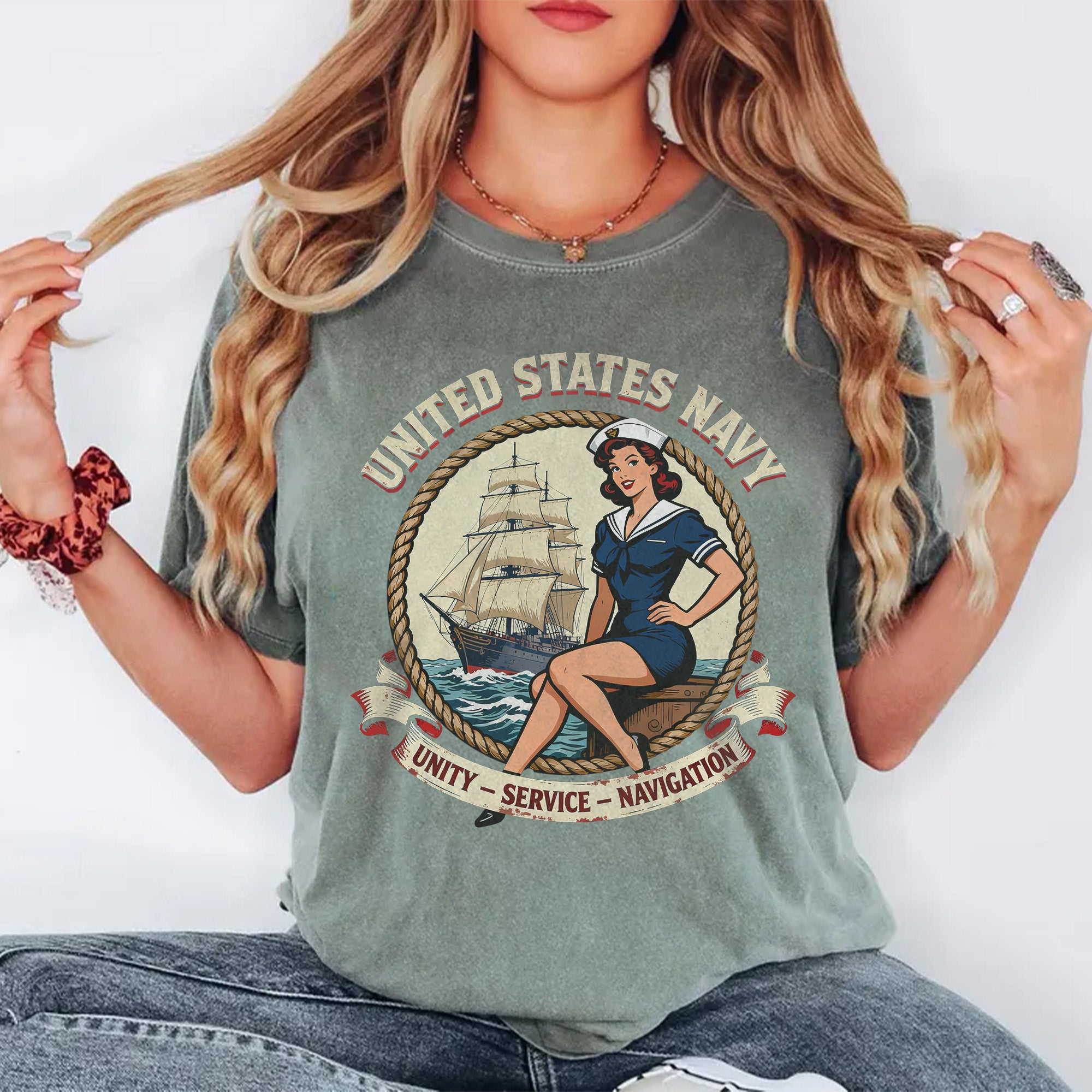 United States Navy Pride Comfort Colors T-Shirt