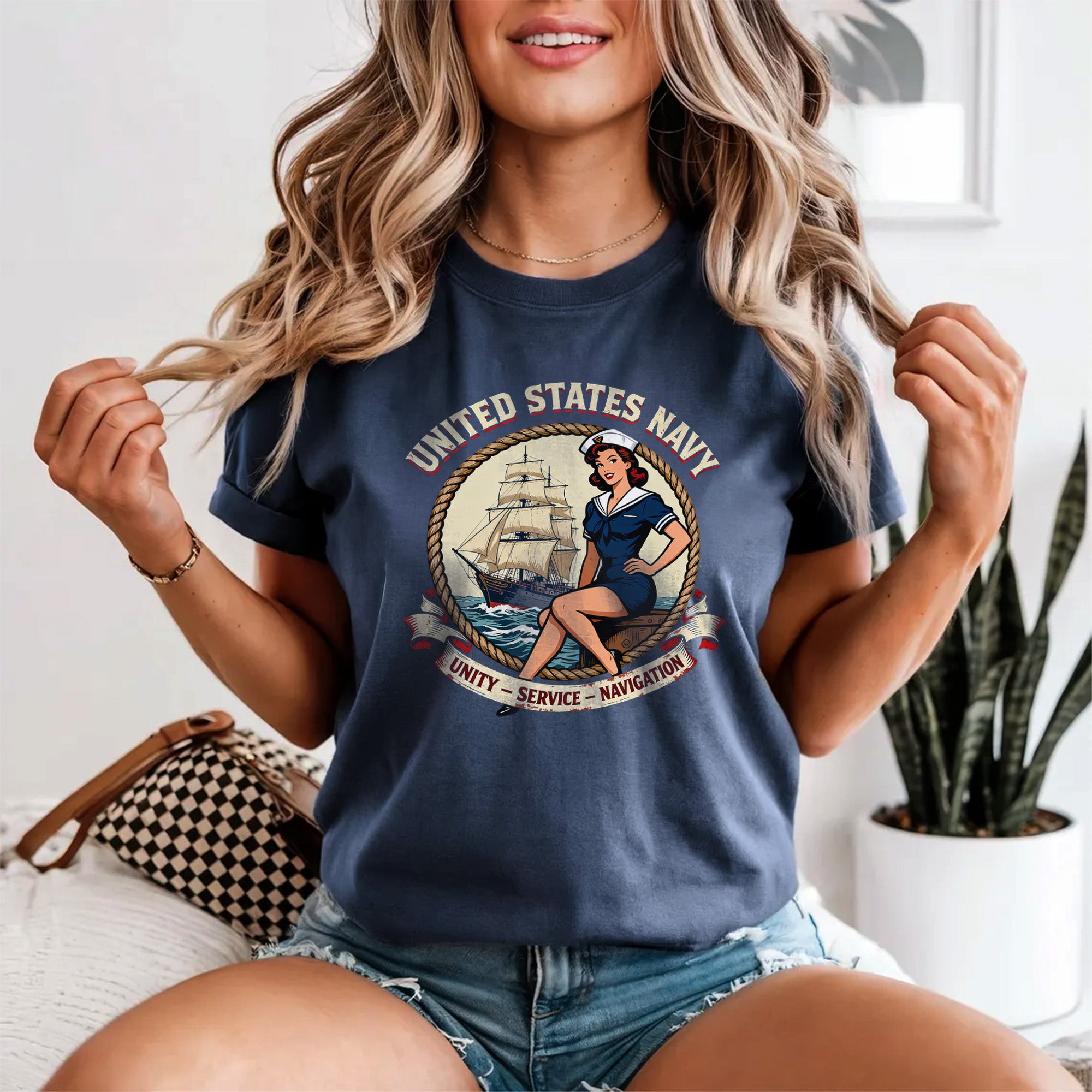 United States Navy Pride Comfort Colors T-Shirt