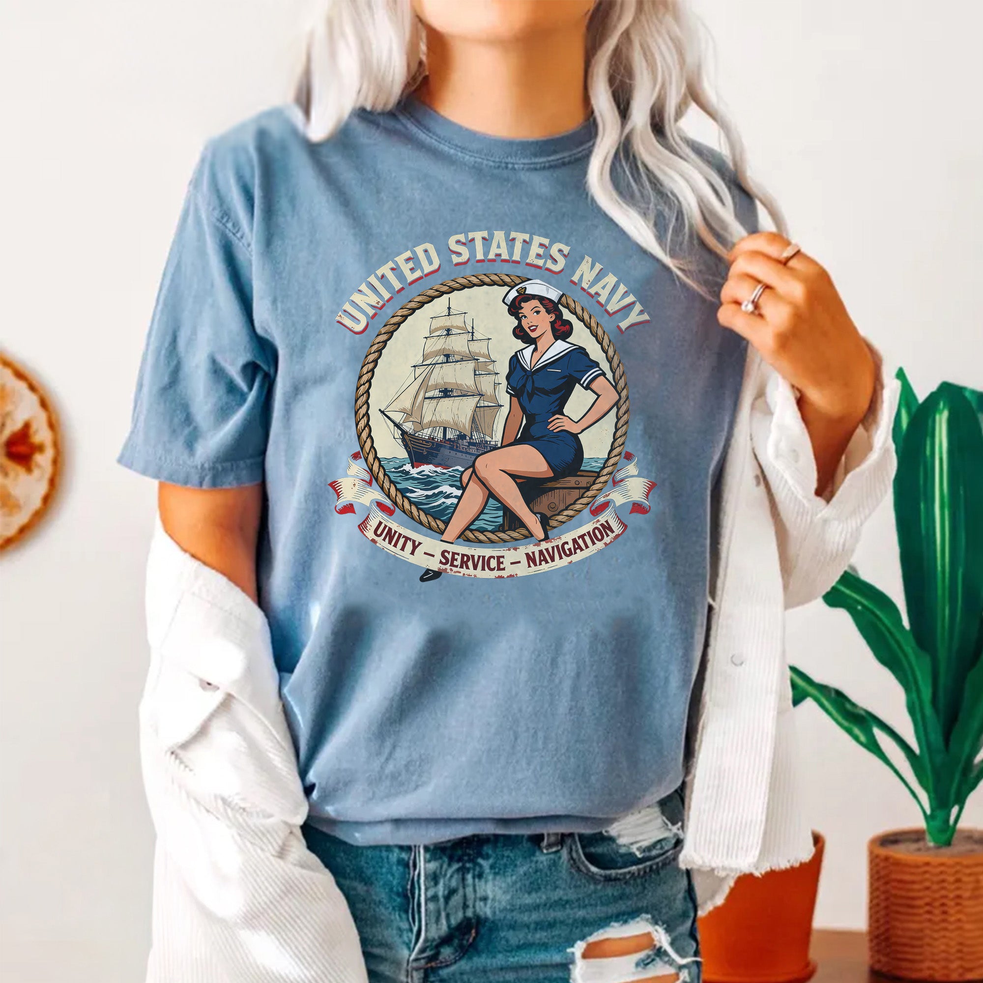 United States Navy Pride Comfort Colors T-Shirt