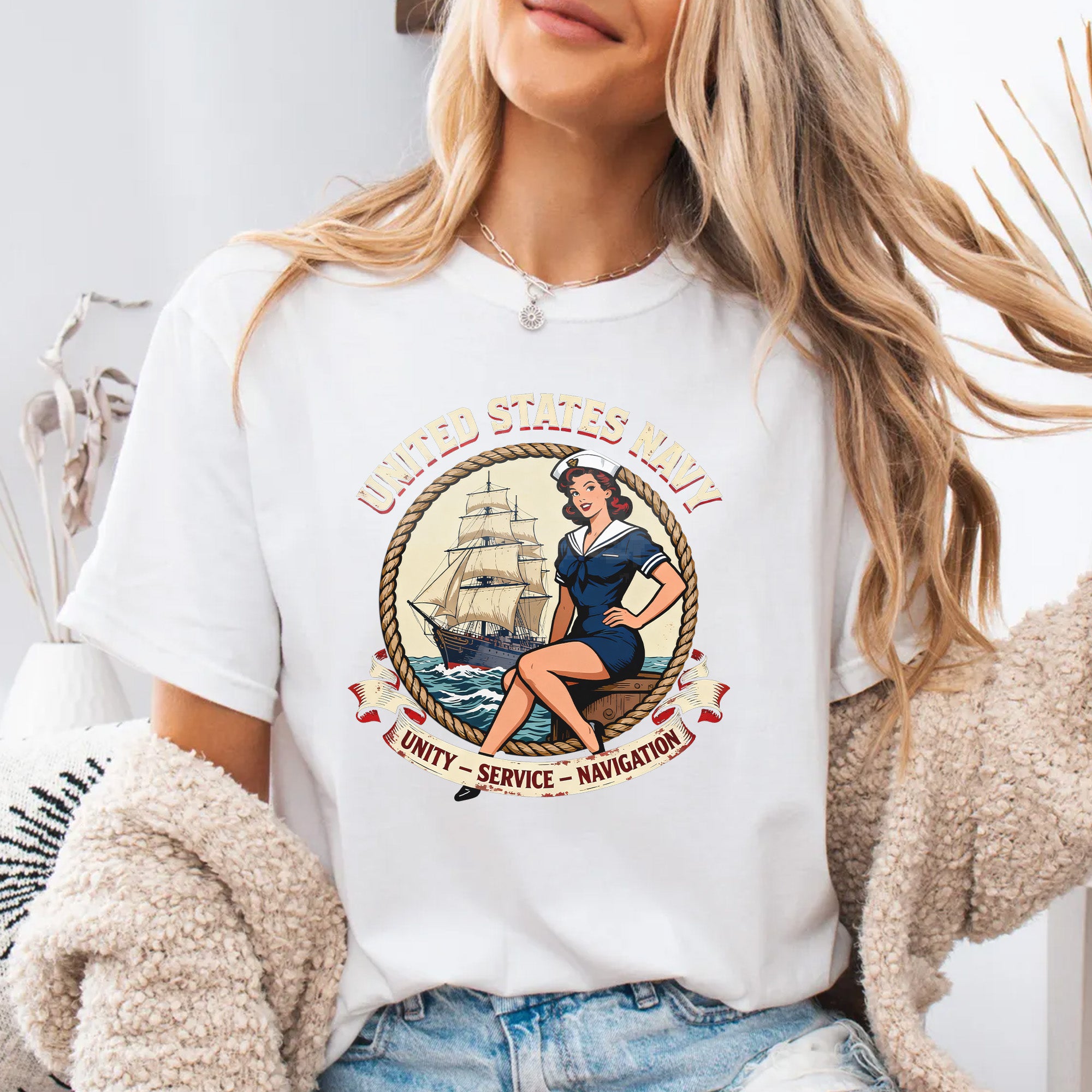 United States Navy Pride Comfort Colors T-Shirt