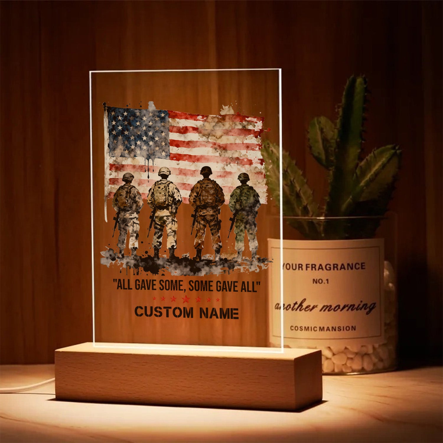 Veteran Pride Personalized Led Night Light